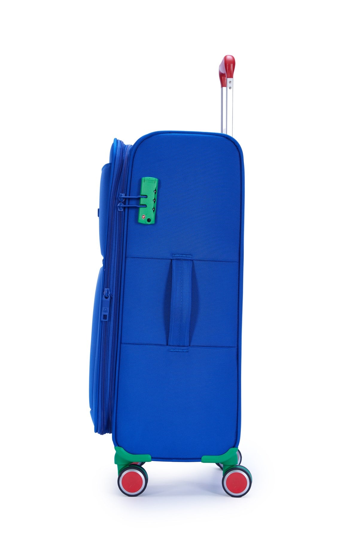 Benetton 2'li Valiz Seti Orta Ve Kabin Boy Lüx Kumaş Valiz Mavi Bnt2800