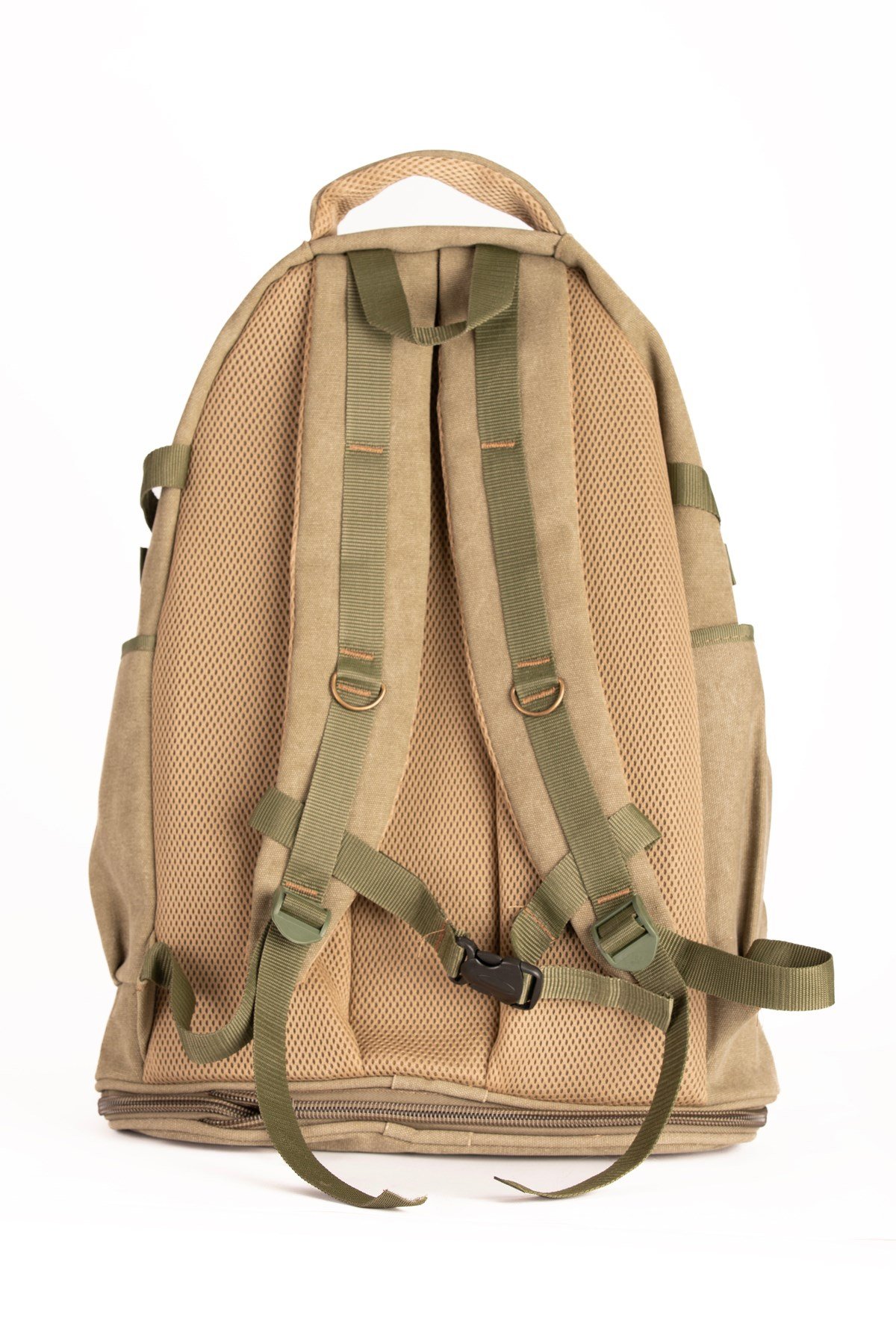 Haki Dağcı Sırt Çantası Kanvas Kumaş 60 Lt Outdoor Çanta