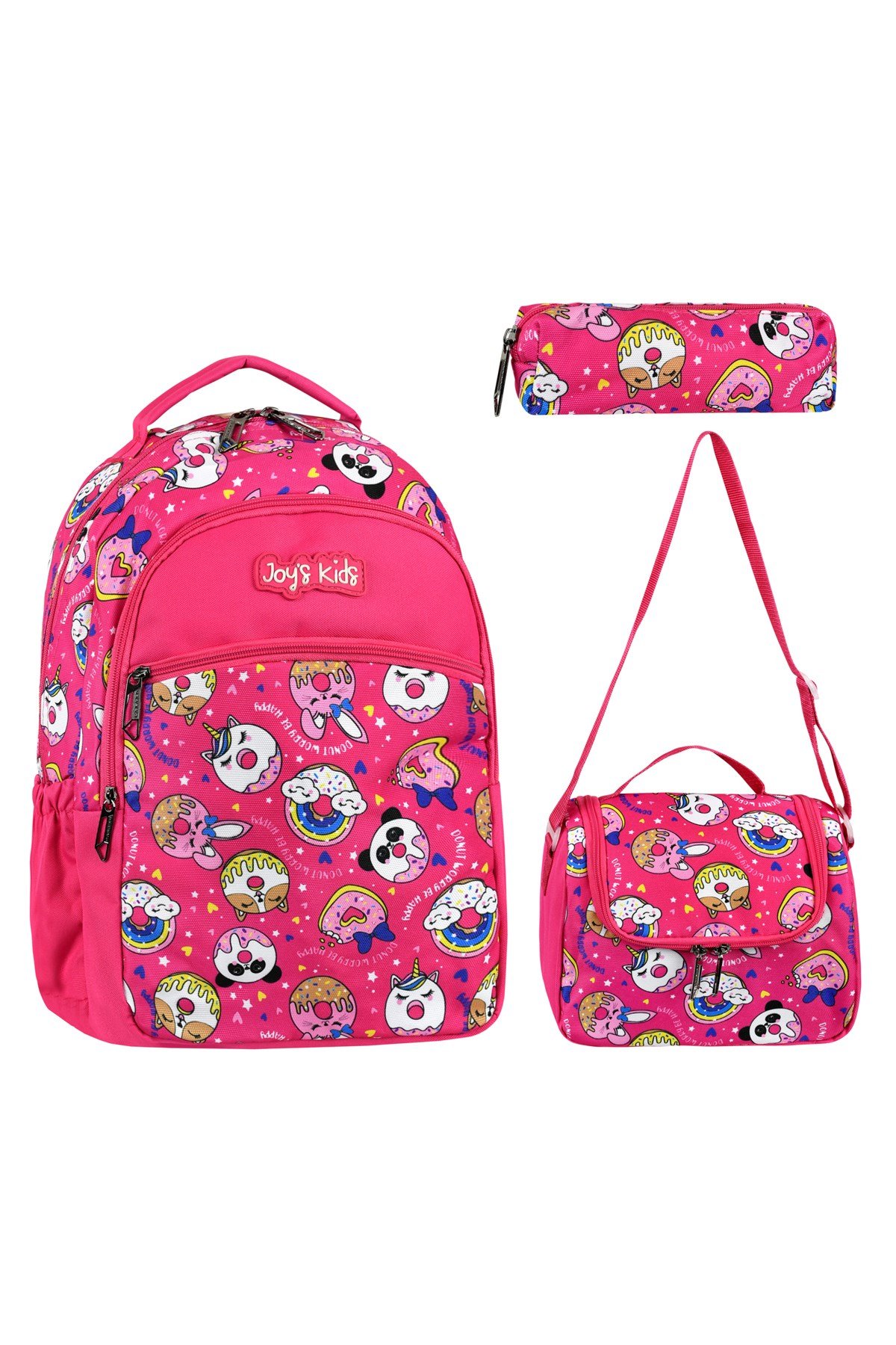 JOY'S KİDS İLKOKUL ÇANTASI BESLENME+ KALEMLİK 3'LÜ SET