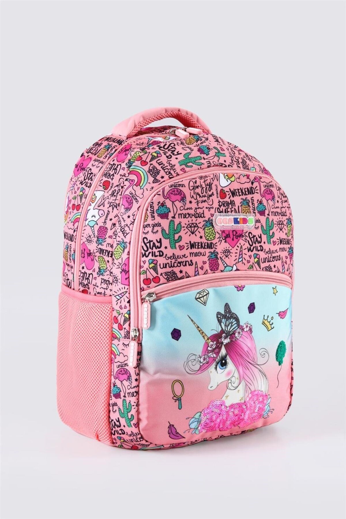 KİDS Çoçuk Unicorn Desenli Okul Çantası