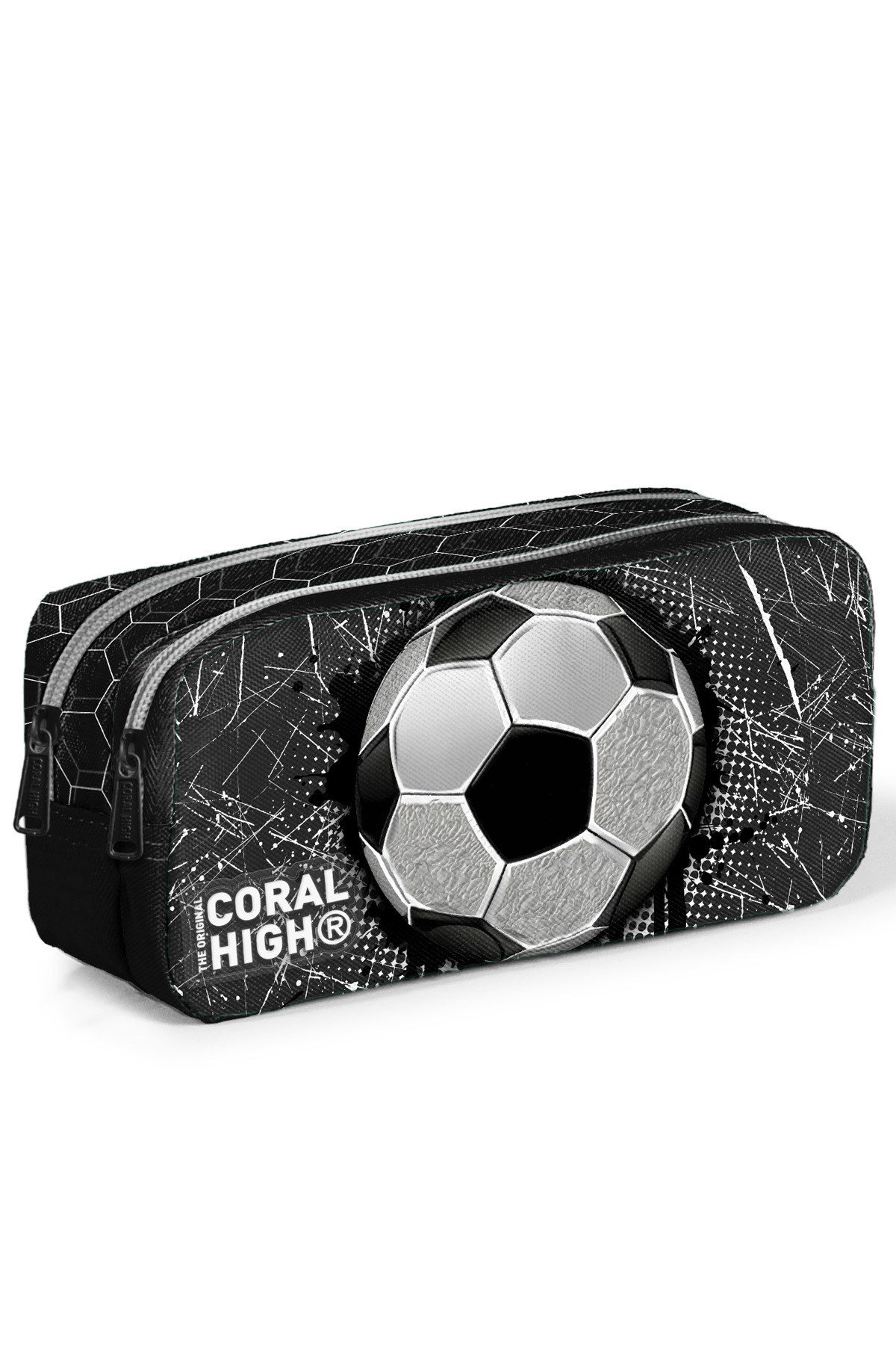 Kids Futbol Desenli İki Bölmeli Kalem Çantası 12086