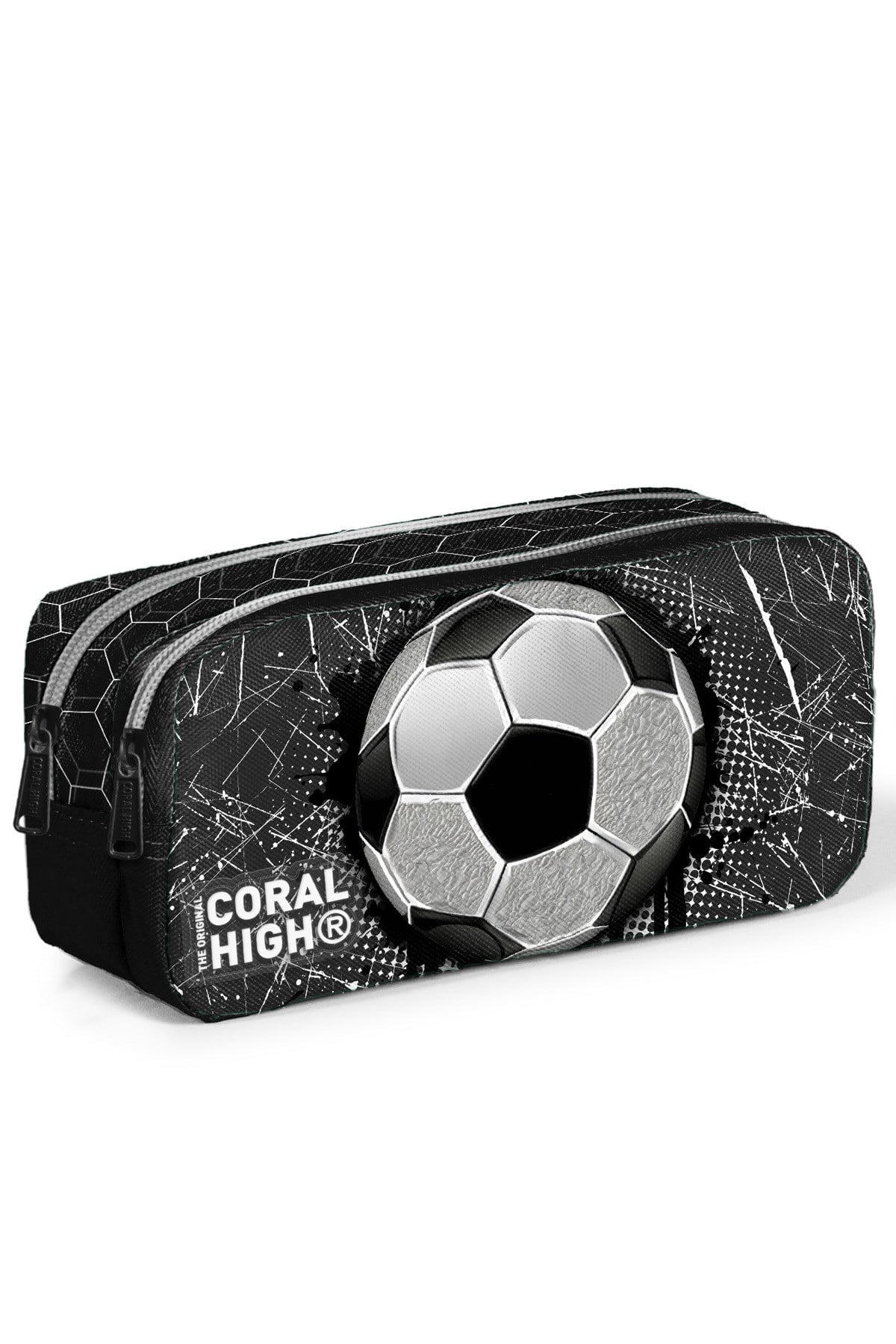 Kids Futbol Desenli İki Bölmeli Kalem Çantası 12086