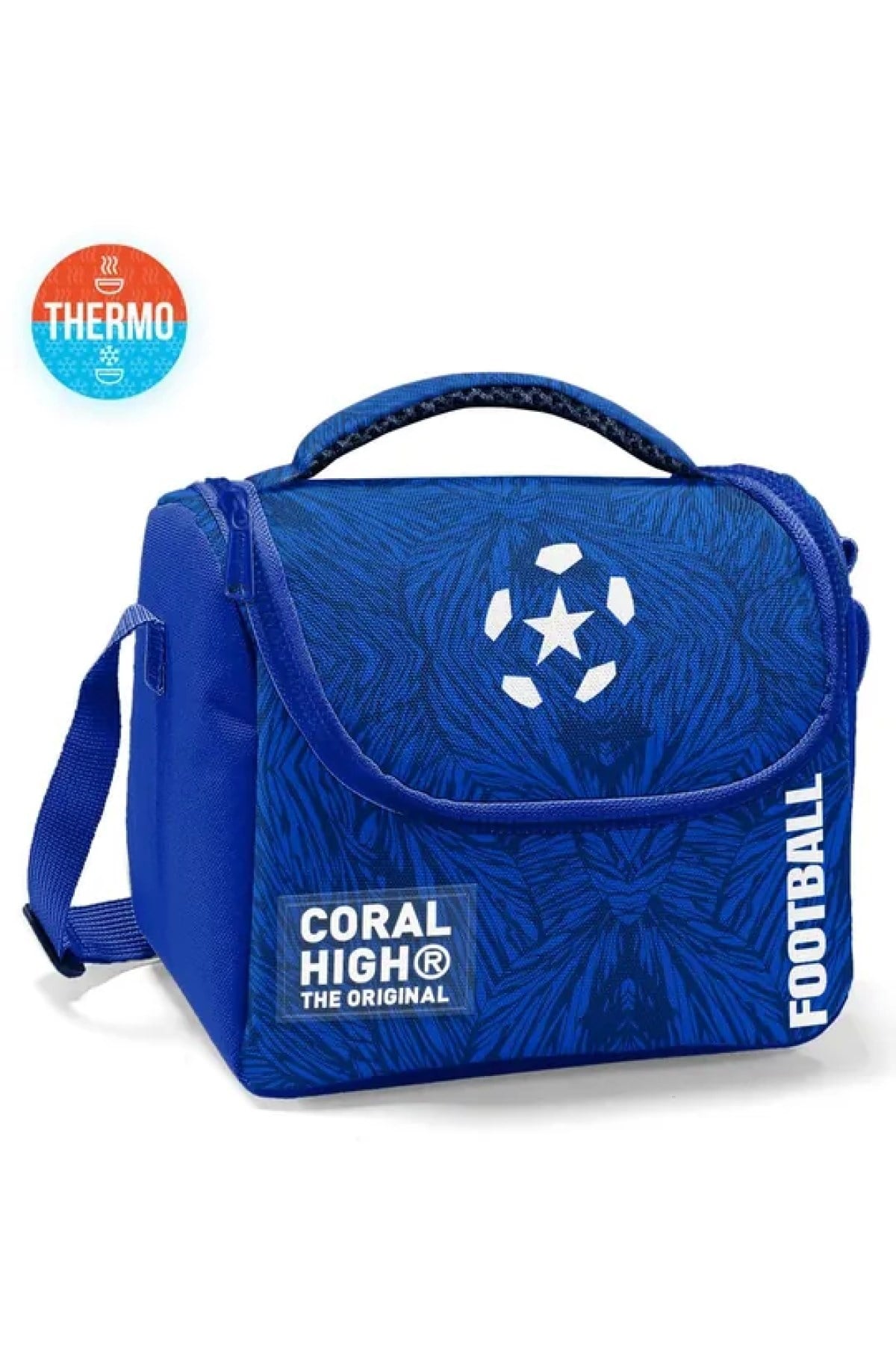 Kids Lacivert Saks Futbol Desenli Thermo Beslenme Çantası 22797