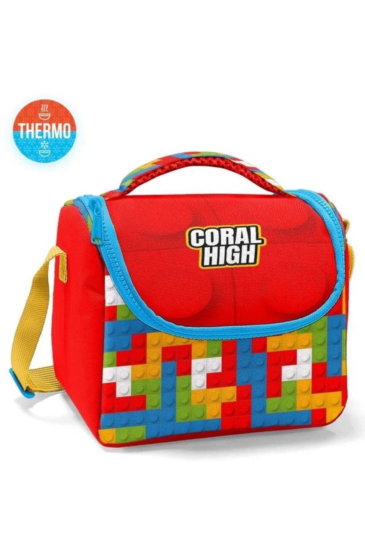 Kids Renkli Blok Desenli Thermo Beslenme Çantası 11791