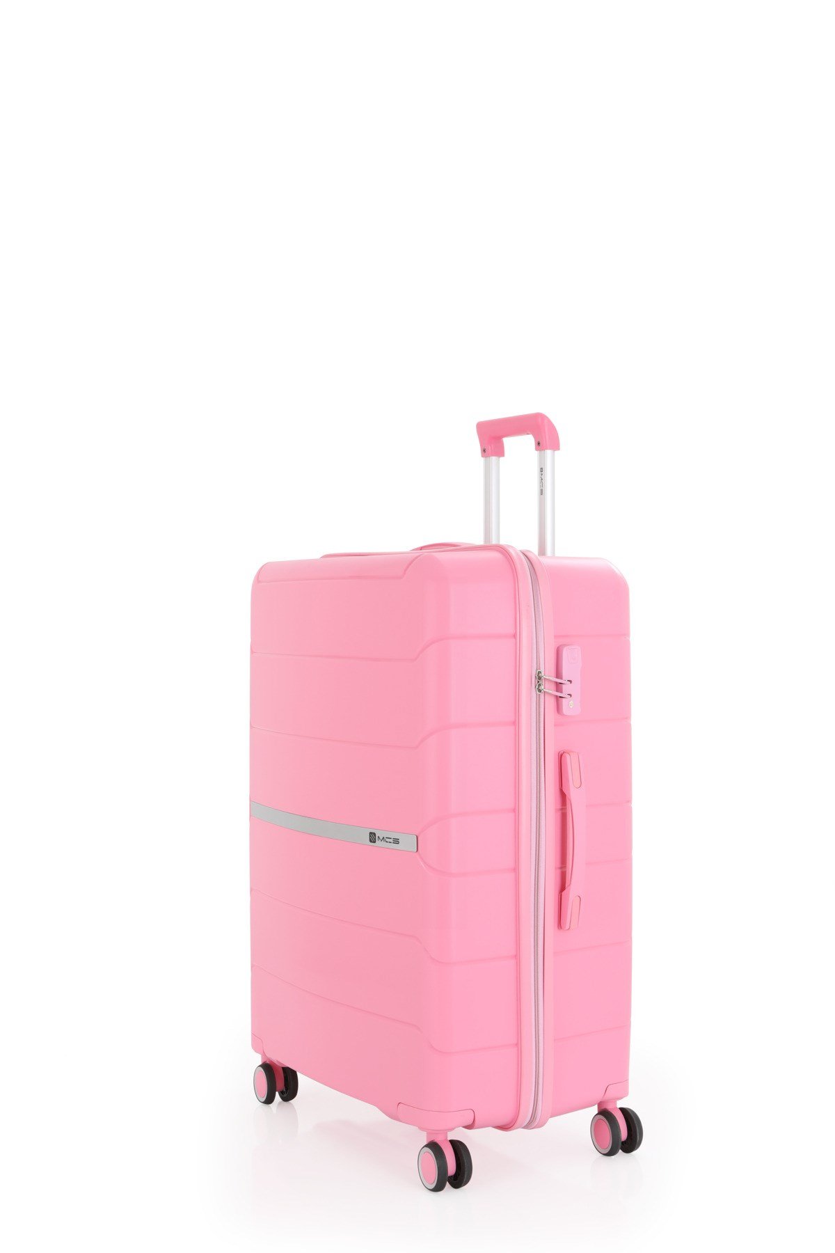 Mçs Polipropilen Valiz V366 75 CM Büyük Boy Pembe