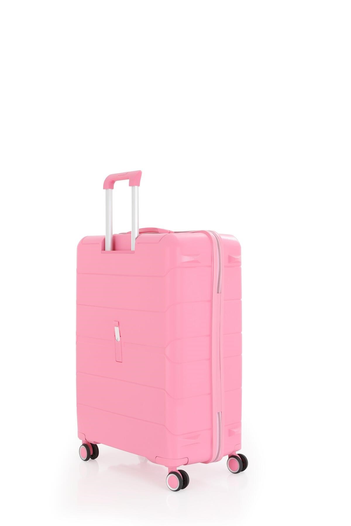 Mçs Polipropilen Valiz V366 75 CM Büyük Boy Pembe