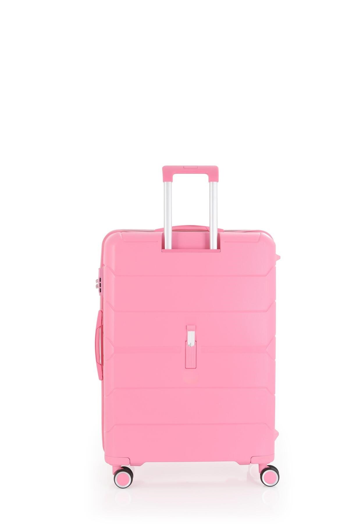 Mçs Polipropilen Valiz V366 75 CM Büyük Boy Pembe