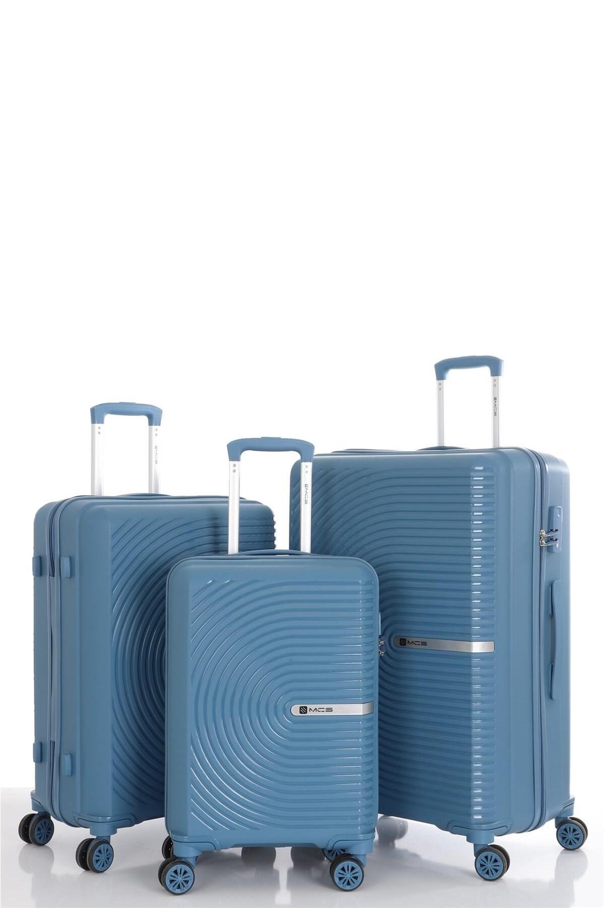 Mçs V374 Polipropilen Üçlü Valiz Seti Sky Blue