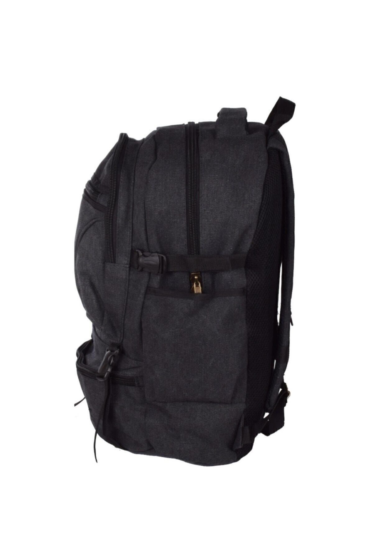 Siyah Dağcı Sırt Çantası Kanvas Kumaş 50lt 501 Outdoor Çanta