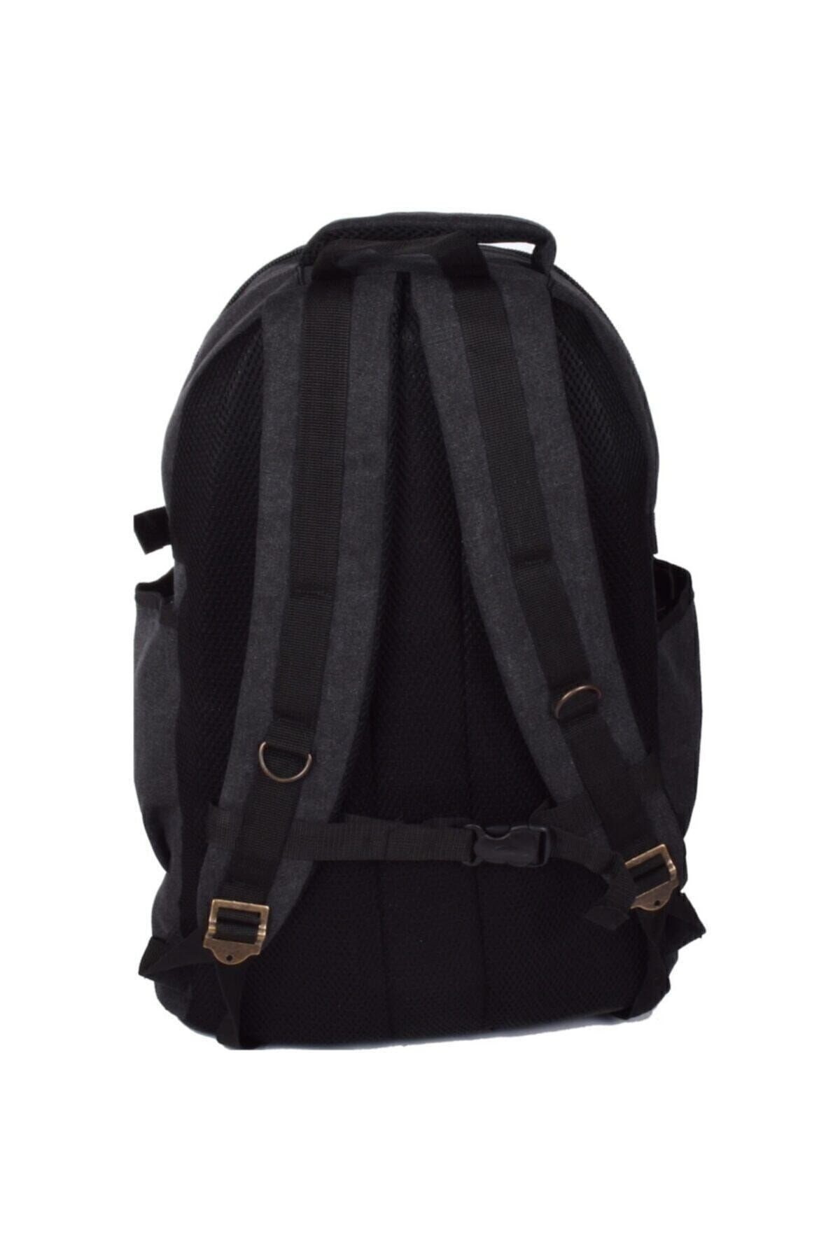 Siyah Dağcı Sırt Çantası Kanvas Kumaş 50lt 501 Outdoor Çanta