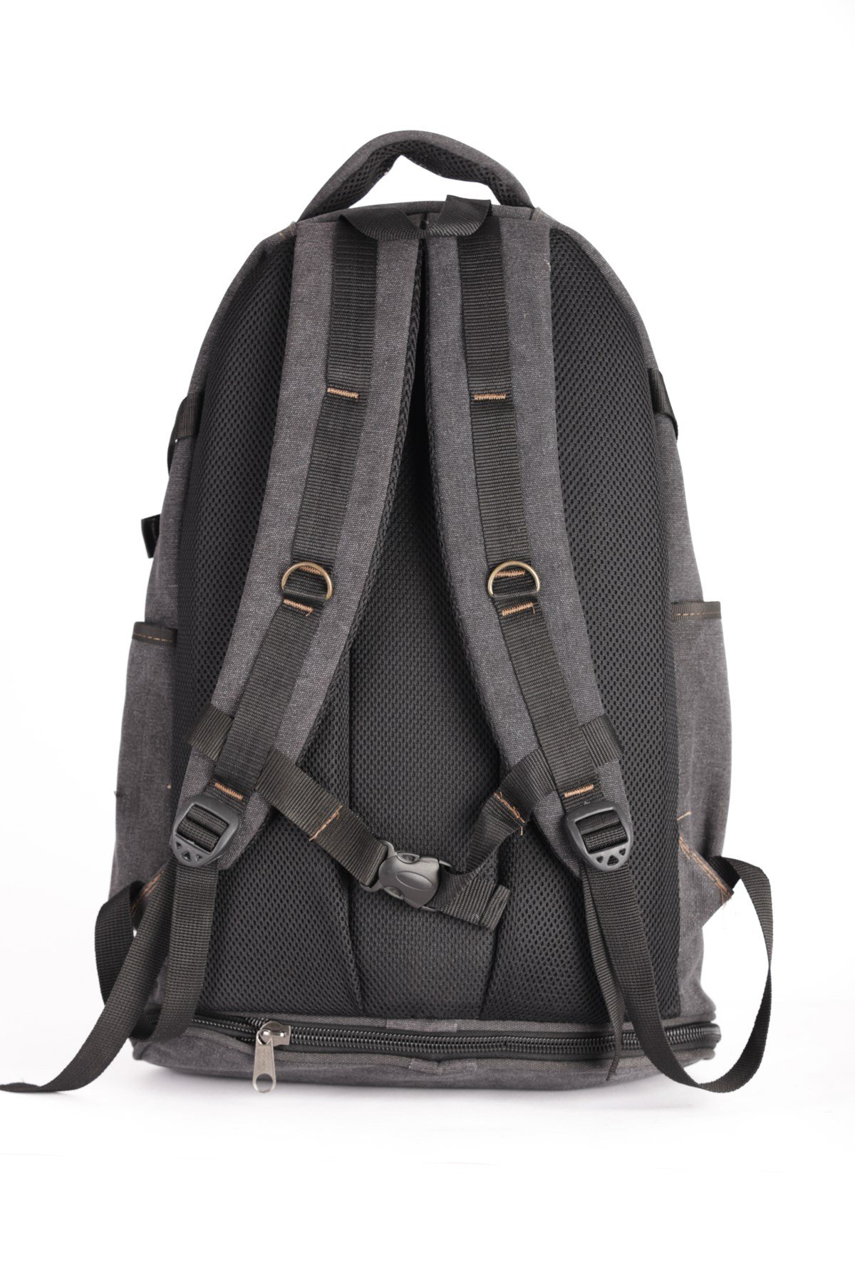 Siyah Dağcı Sırt Çantası Kanvas Kumaş 60 Lt Outdoor Çanta