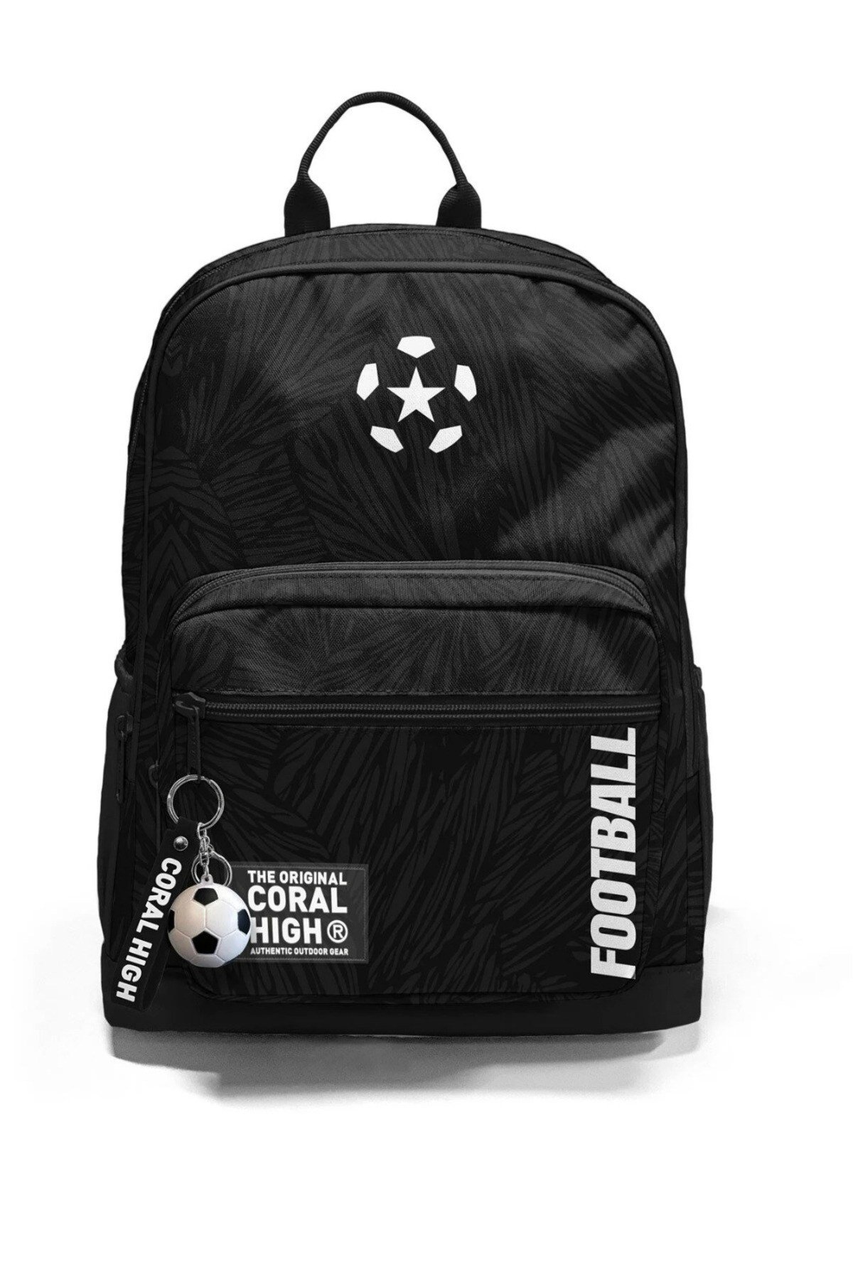 Siyah Futbol Desenli Okul Sırt Çantası 23698