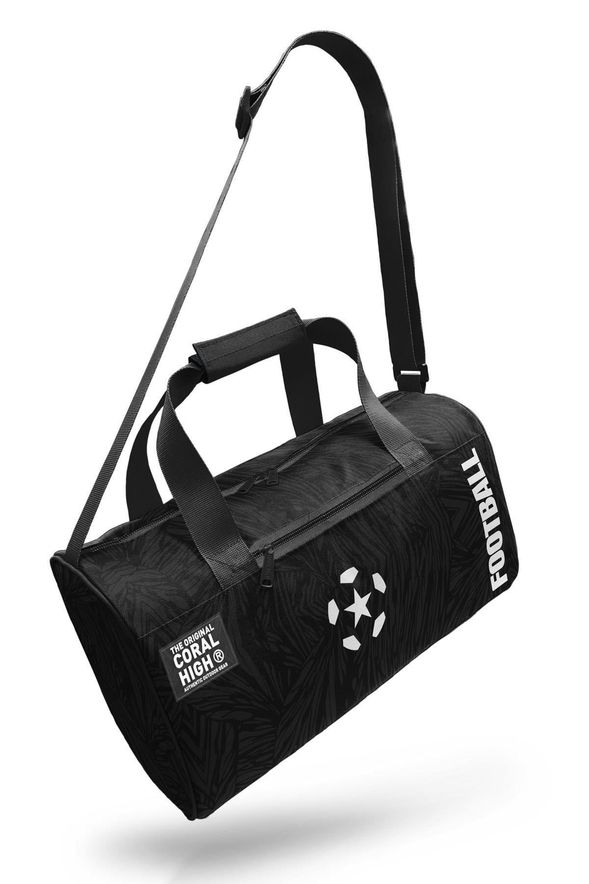 Siyah Futbol Desenli Spor Çantası 27535