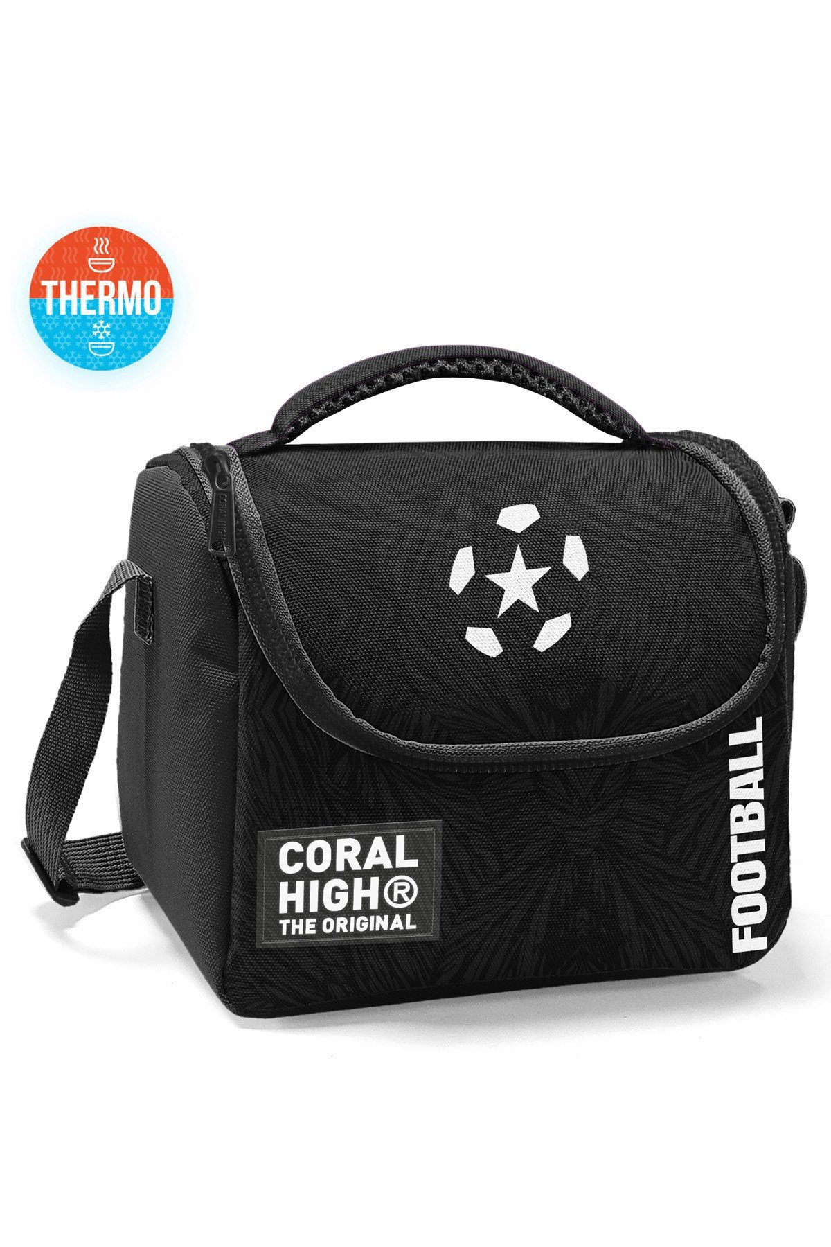 Siyah Futbol Desenli Thermo Beslenme Çantası 22798
