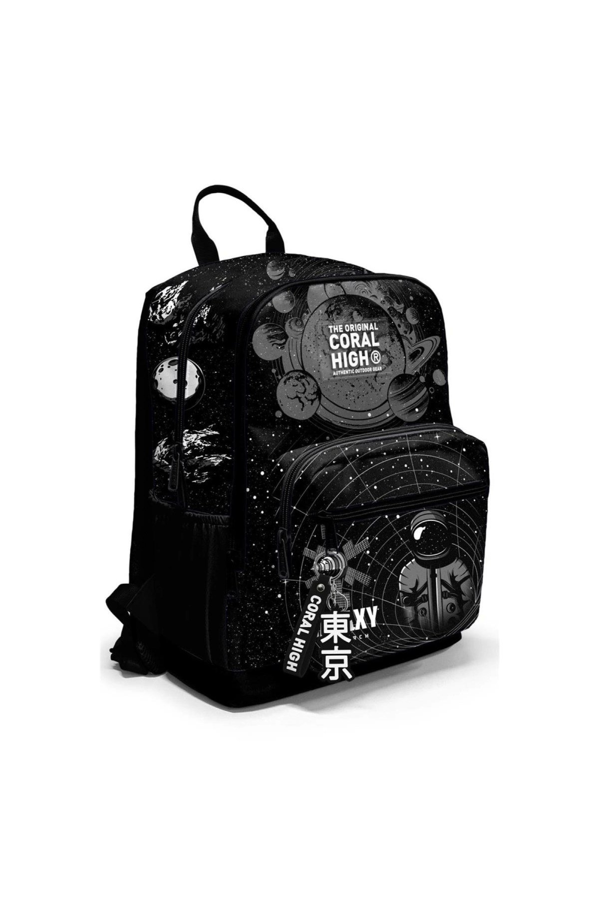 Siyah Galaxy Desenli Okul Sırt Çantası 23644