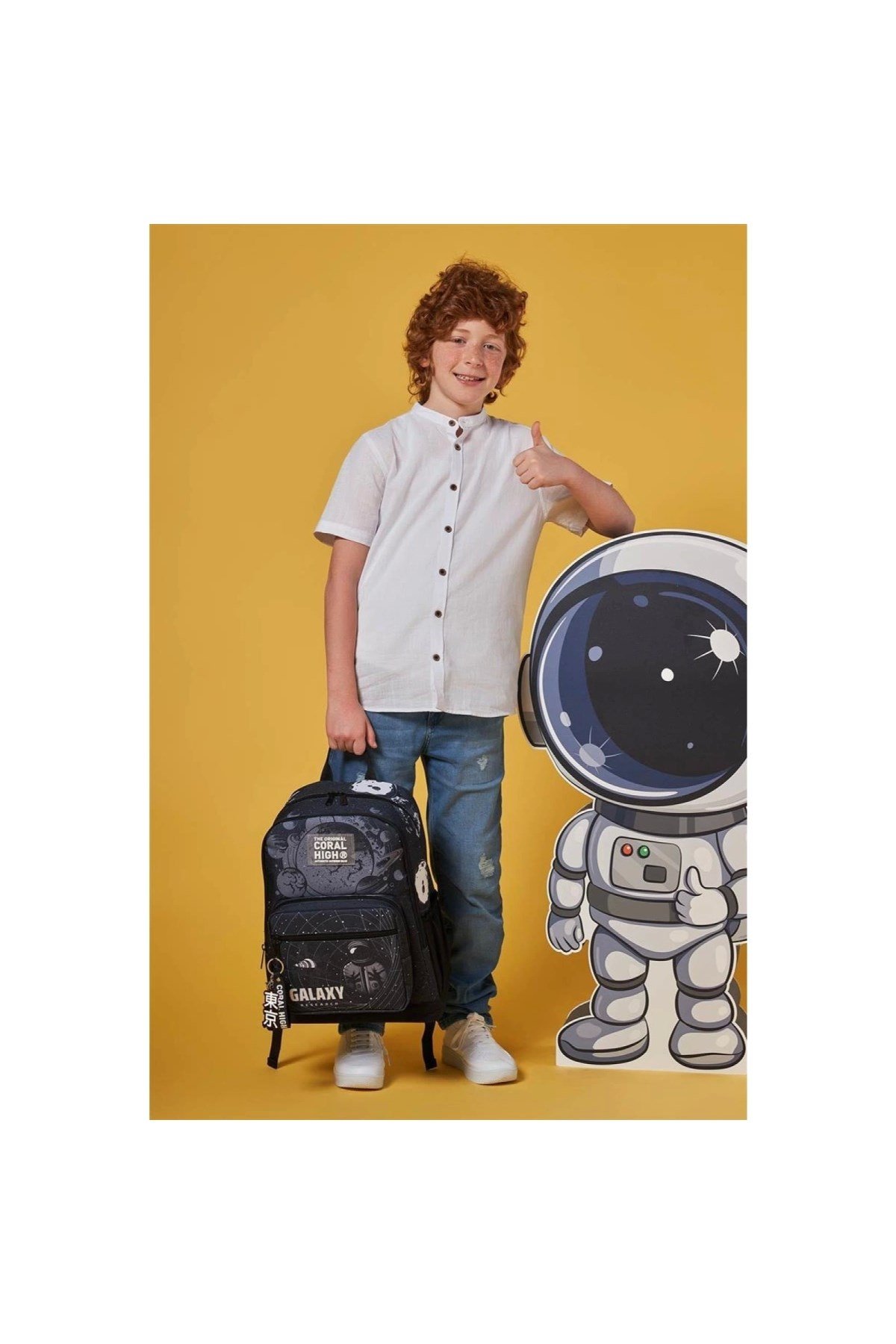 Siyah Galaxy Desenli Okul Sırt Çantası 23644