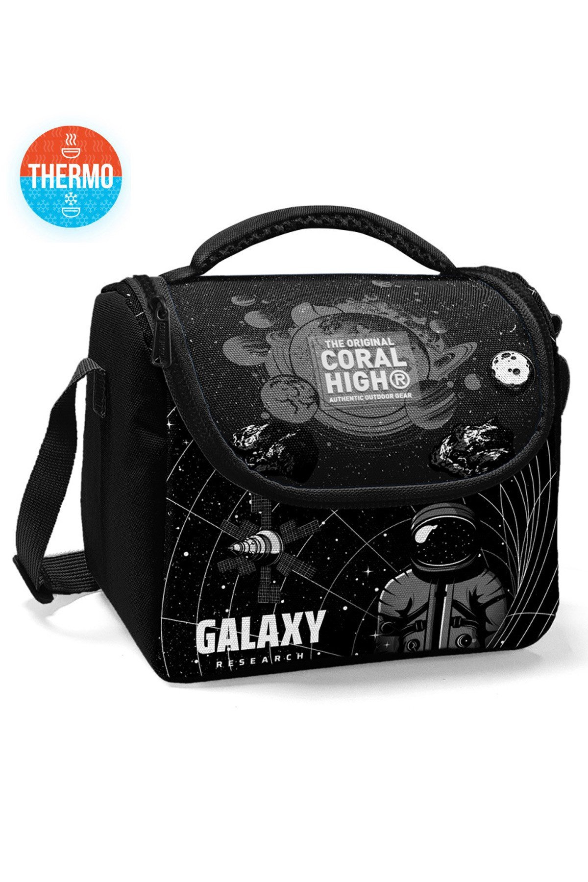 Siyah Galaxy Desenli Thermo Beslenme Çantası 11784