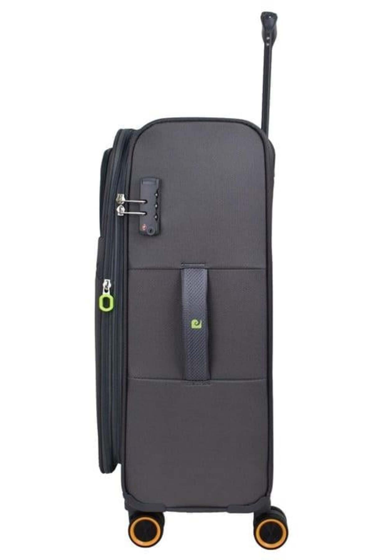 Ultra Light Hafif Lüx Kumaş Orta Boy Valiz Gri PC6000