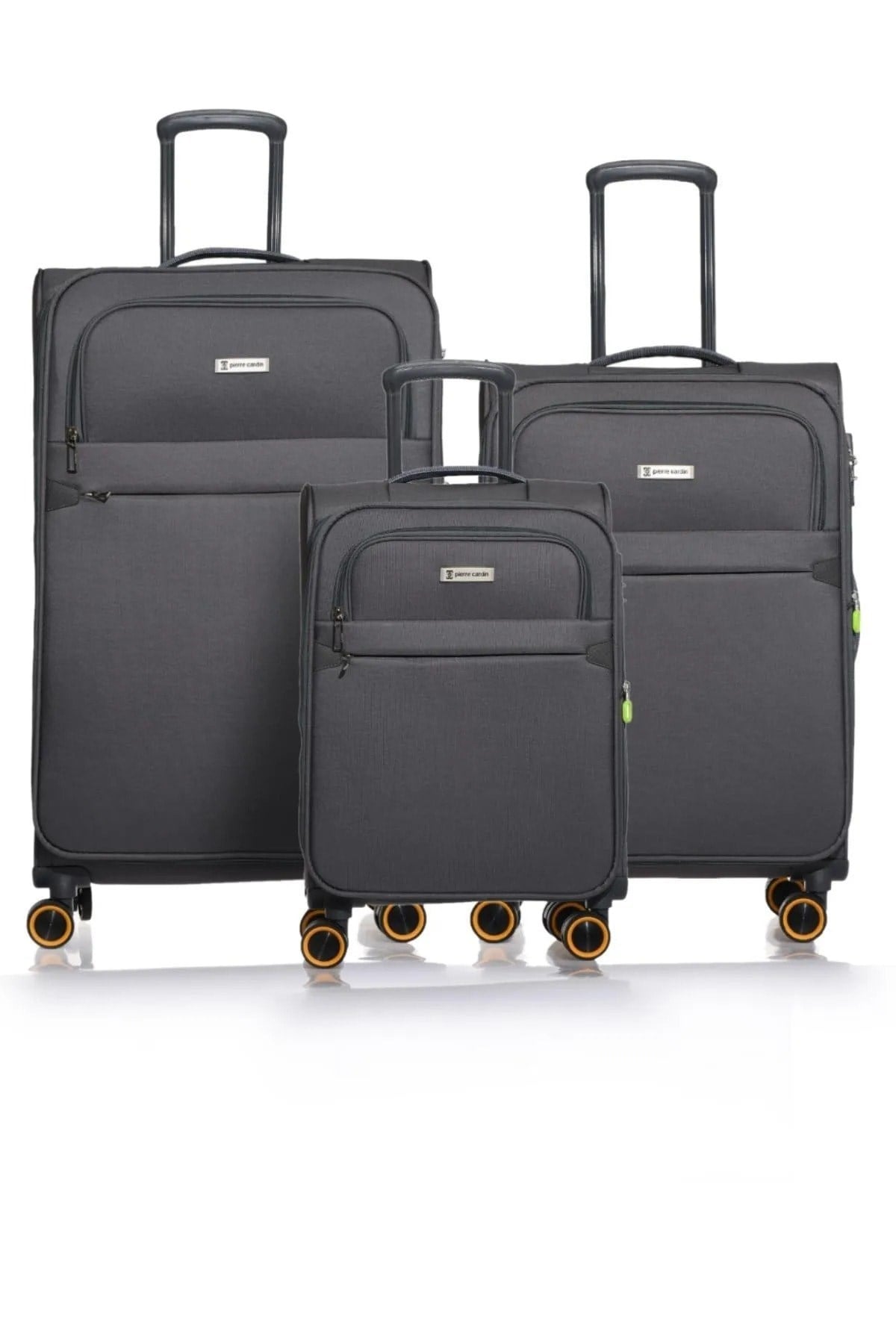 Ultra Lüks Hafif Kumaş 6000-set Antrasit Unisex 3 Lü Valiz Seti