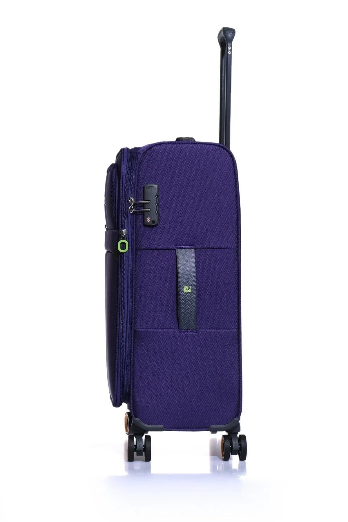 Ultra Lüks Hafif Kumaş 6000-set Mor Unisex 3 Lü Valiz Seti