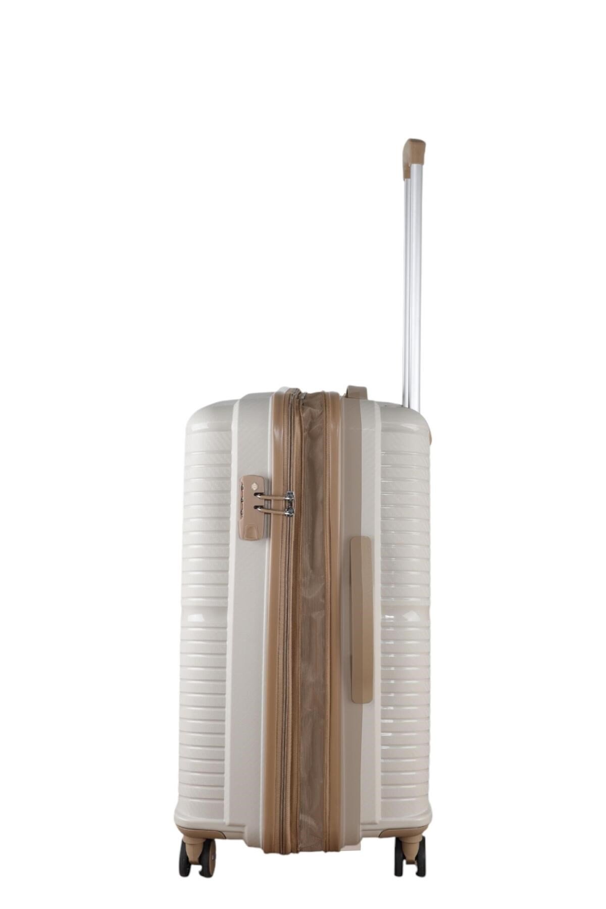 V379 AURA Y.ÜRETİM PP VALİZ 55 CM + 75 CM SİYAH SET