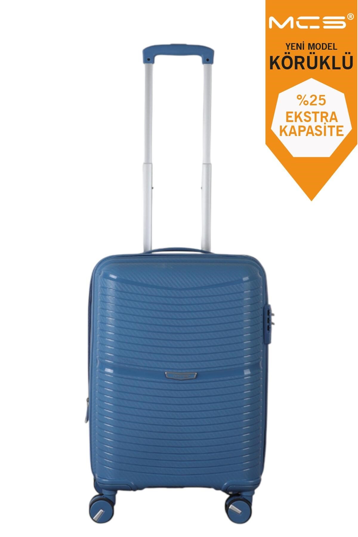 V379 AURA Y.ÜRETİM PP VALİZ 55 CM + 75 CM SİYAH SET