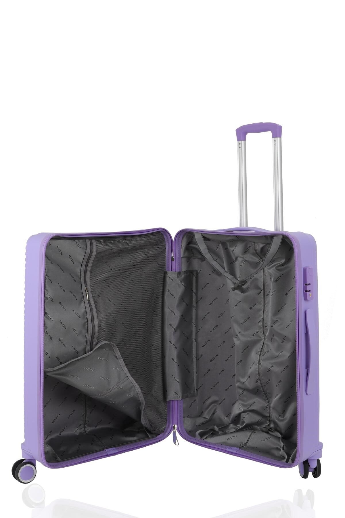 V379 AURA Y.ÜRETİM PP VALİZ 55 CM + 75 CM SİYAH SET