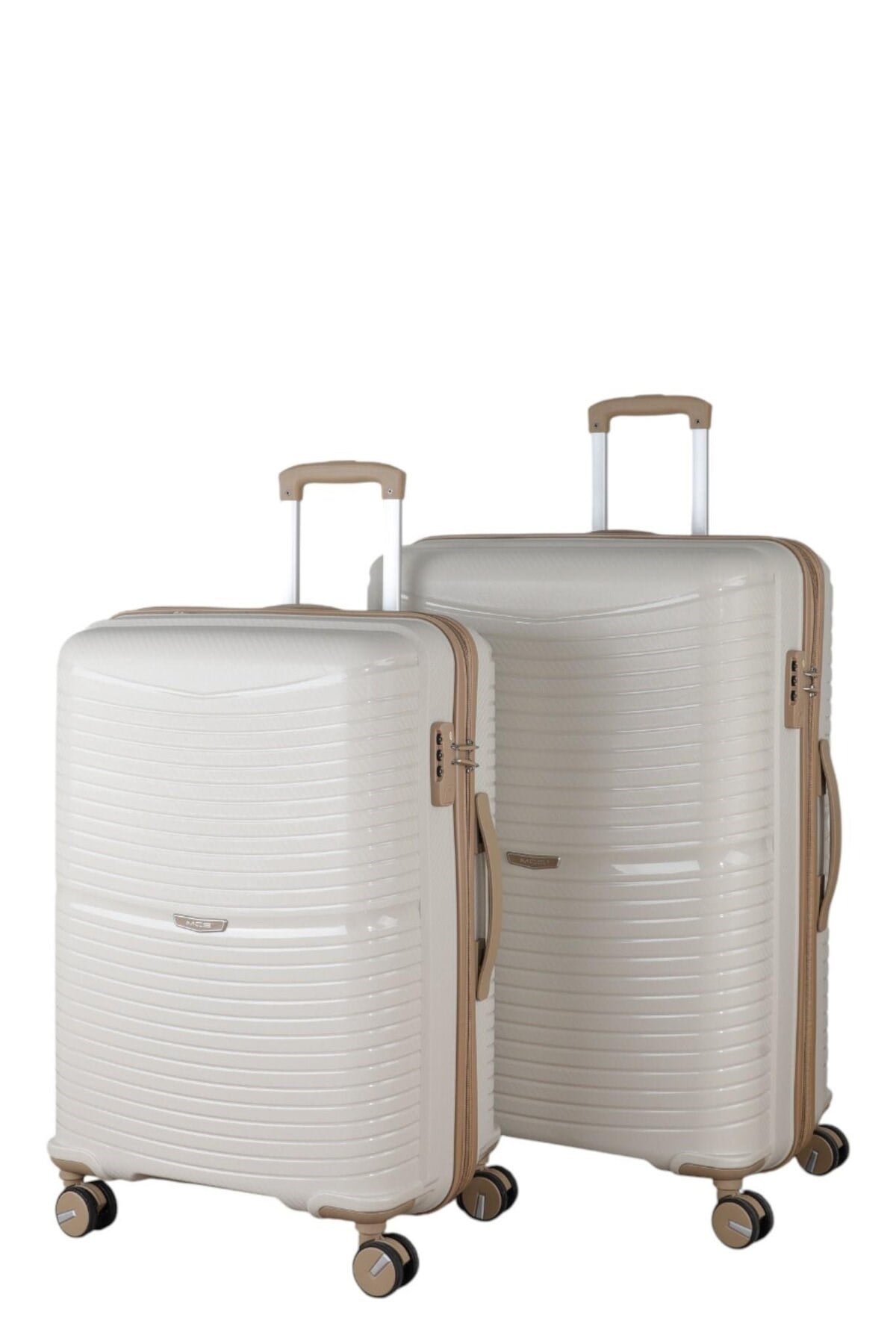 V379 AURA Y.ÜRETİM PP VALİZ 65 CM + 75 CM SİYAH SET