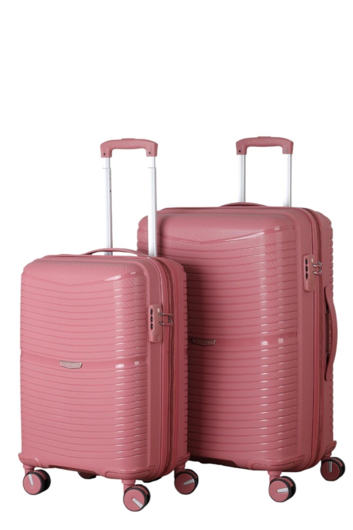 V379 AURA Y.ÜRETİM PP VALİZ 65 CM + 75 CM SİYAH SET