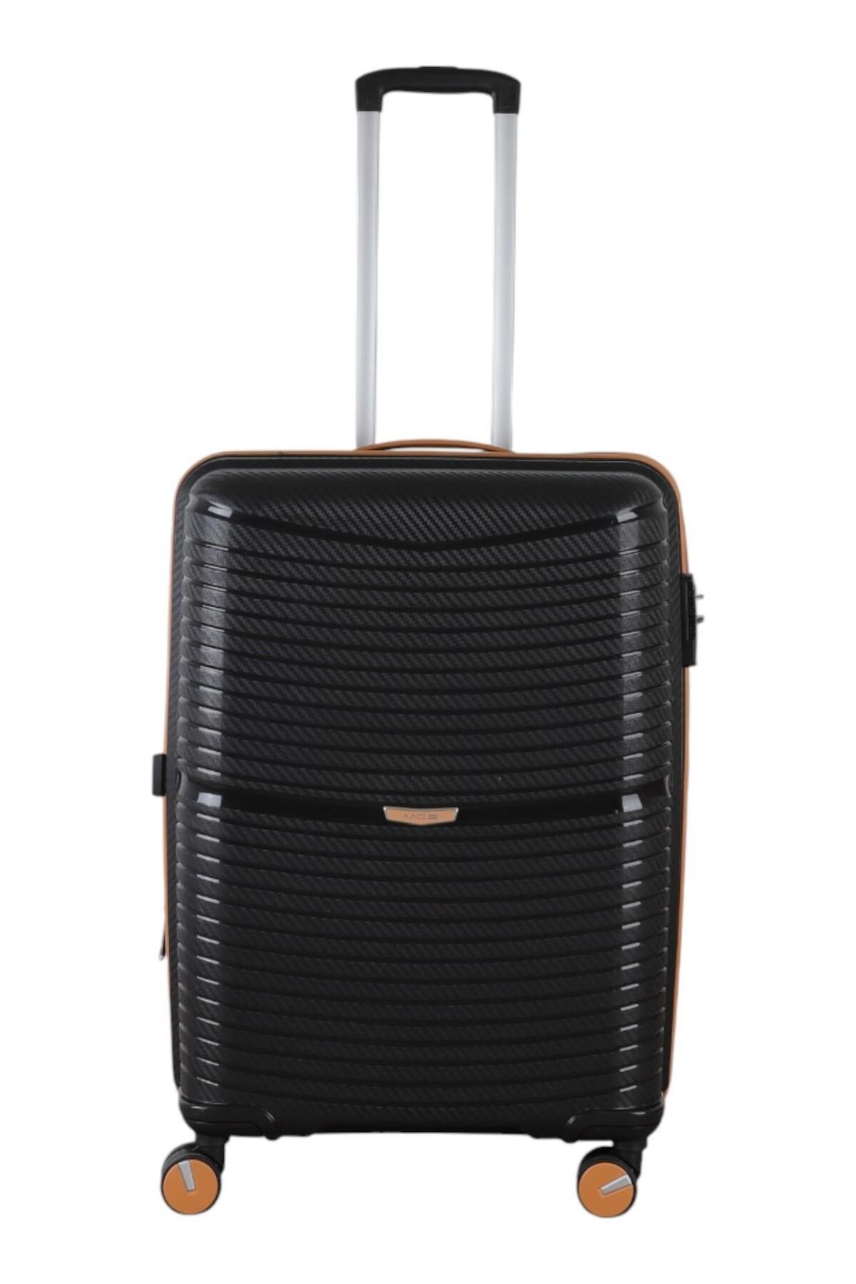 V379 PP Y.ÜRETİM PP VALİZ 55 CM + 65 CM SİYAH SET
