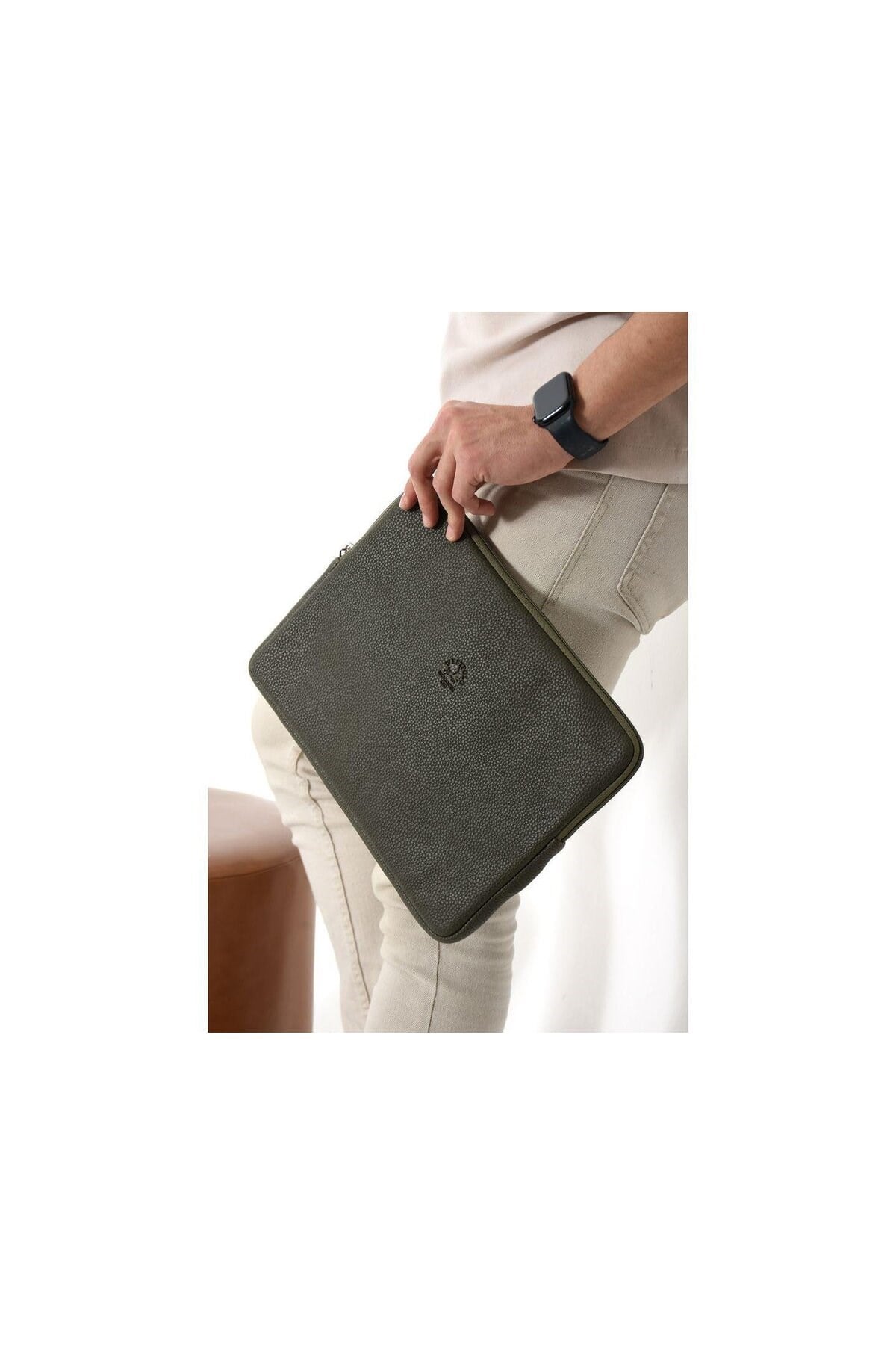 Vegan Deri Unisex Macbook Ve Evrak Çantası-Gündelik