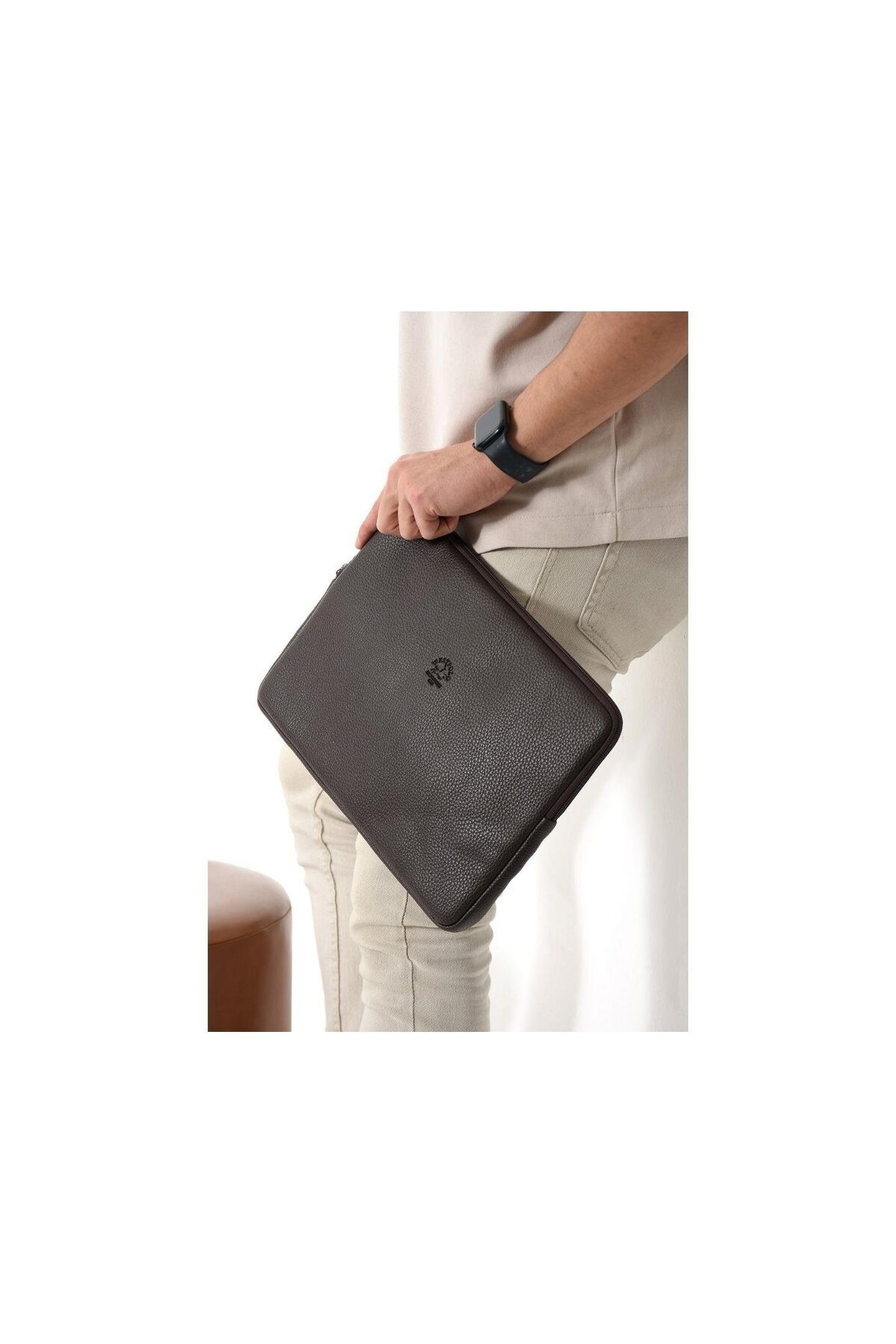 Vegan Deri Unisex Macbook Ve Evrak Çantası-Gündelik