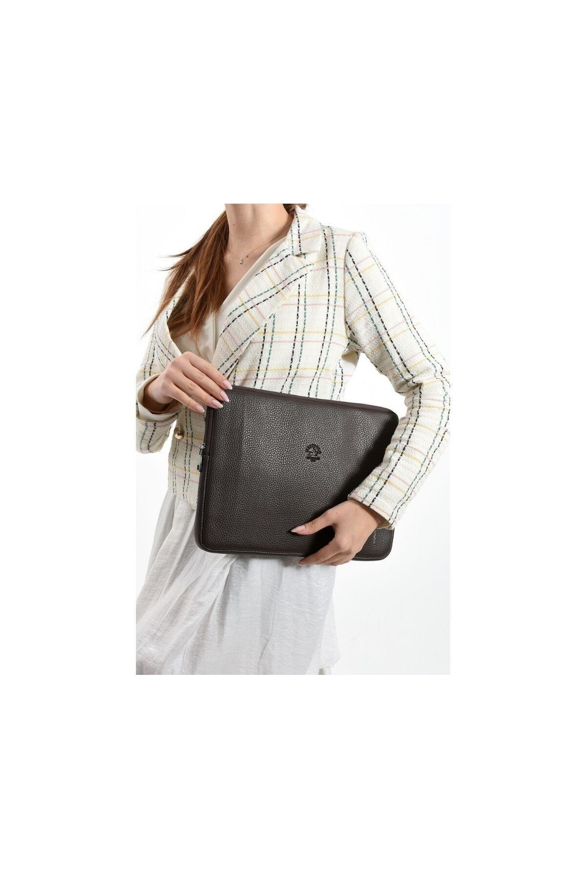 Vegan Deri Unisex Macbook Ve Evrak Çantası-Gündelik