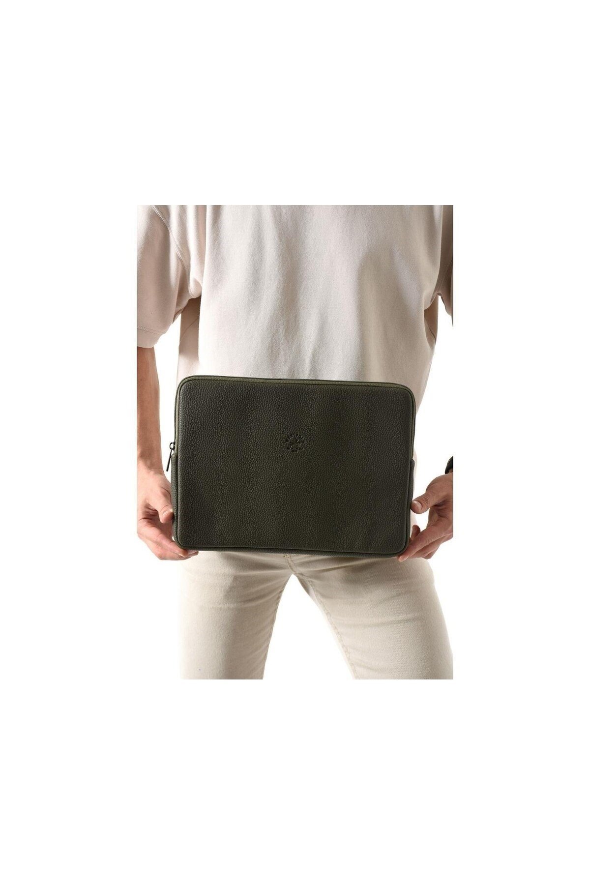 Vegan Deri Unisex Macbook Ve Evrak Çantası-Gündelik