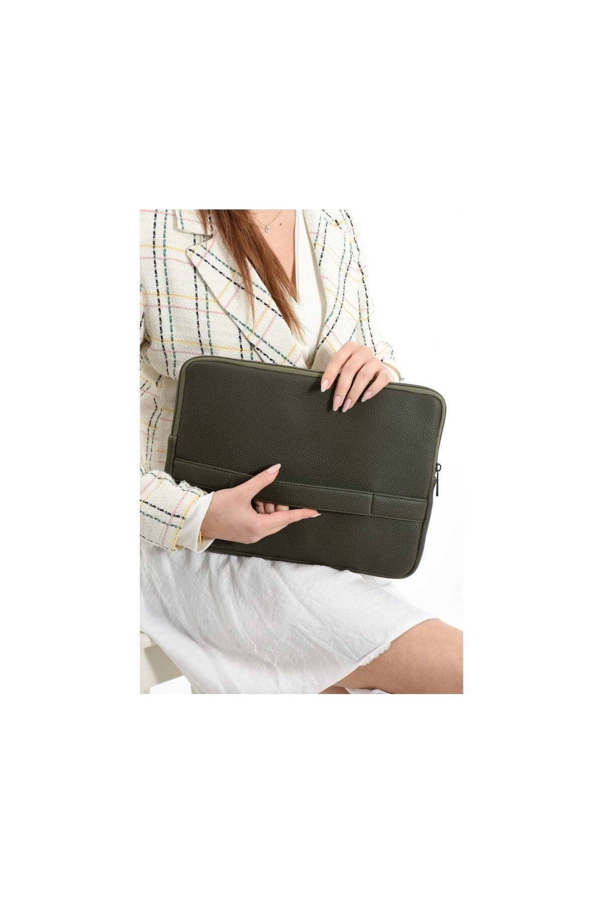 Vegan Deri Unisex Macbook Ve Evrak Çantası-Gündelik