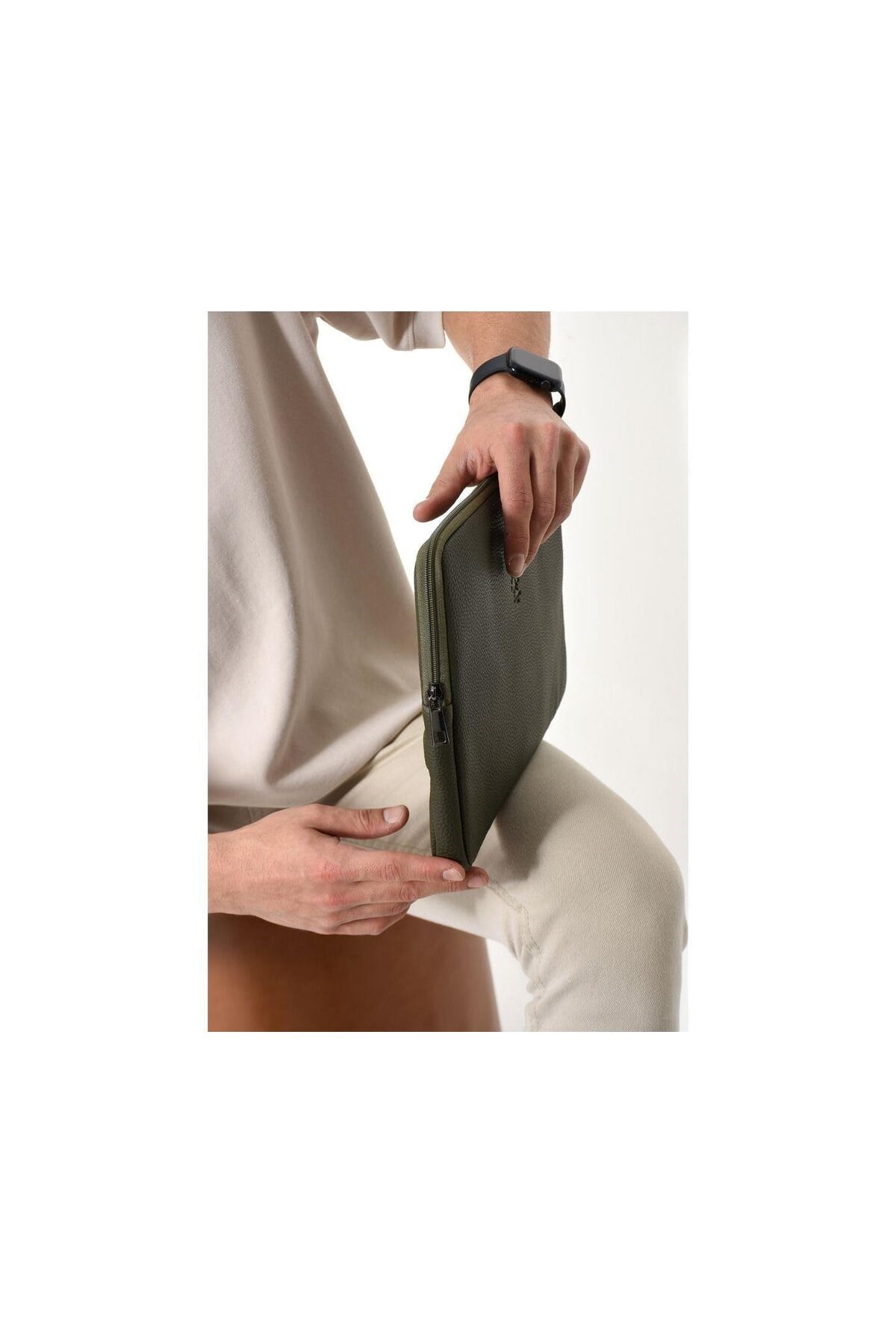 Vegan Deri Unisex Macbook Ve Evrak Çantası-Gündelik