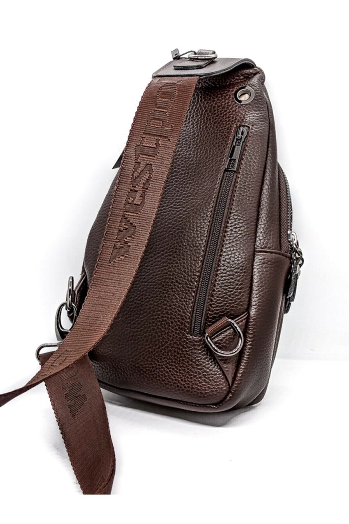 West Polo Kahverengi Unisex Body Bag Çarpraz Ve Gögüs Omuz Askılı Çanta