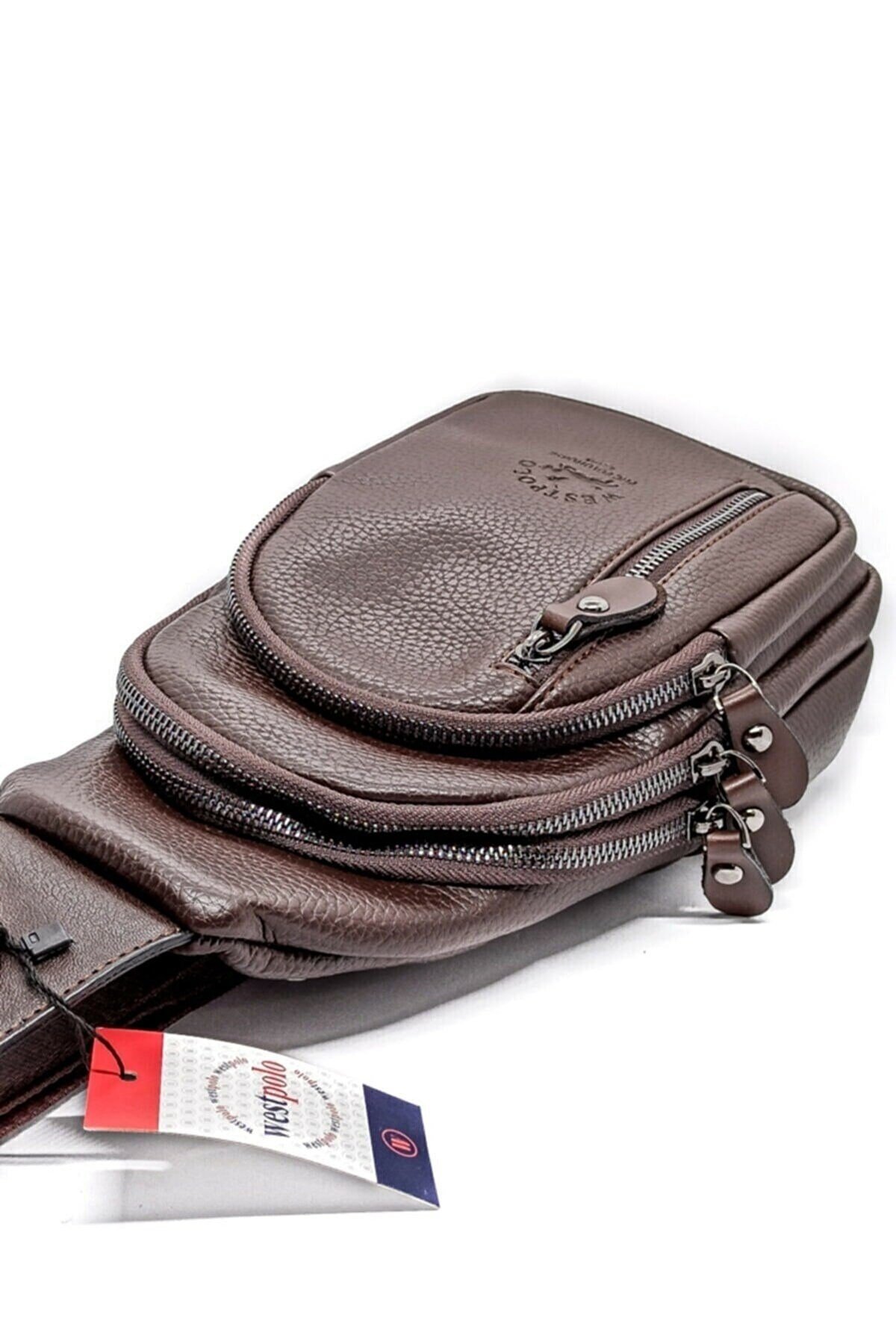 West Polo Kahverengi Unisex Body Bag Çarpraz Ve Gögüs Omuz Askılı Çanta