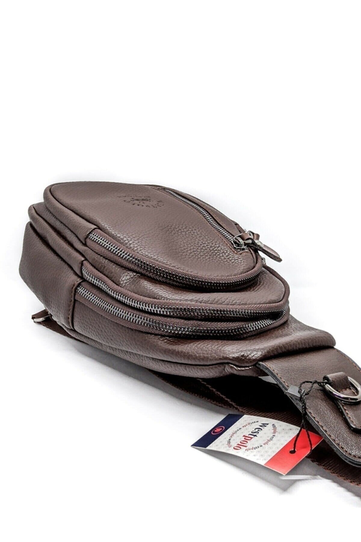 West Polo Kahverengi Unisex Body Bag Çarpraz Ve Gögüs Omuz Askılı Çanta