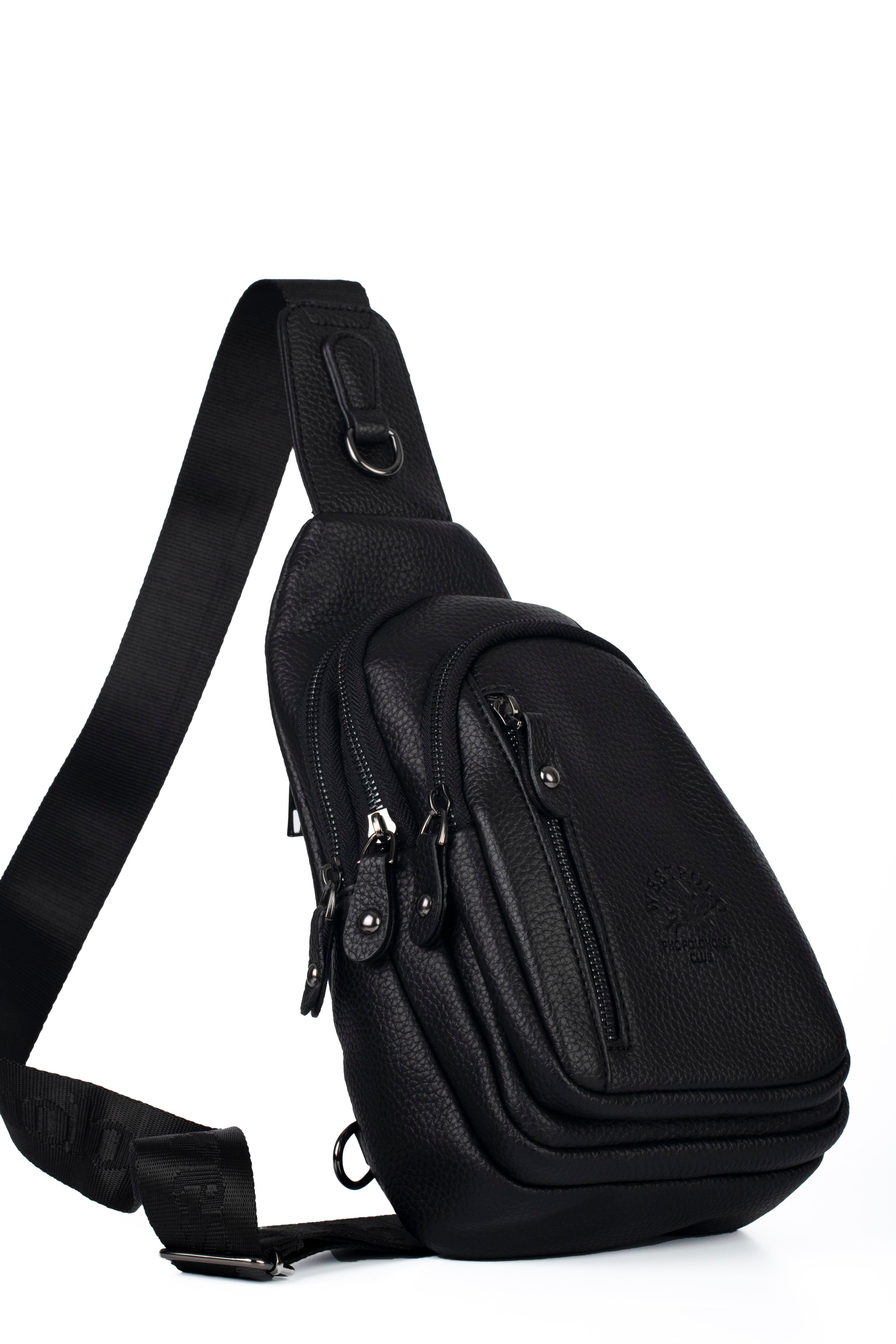 Westpolo Siyah Unisex Body Bag Çarpraz Ve Gögüs Omuz Askılı Çanta 90999
