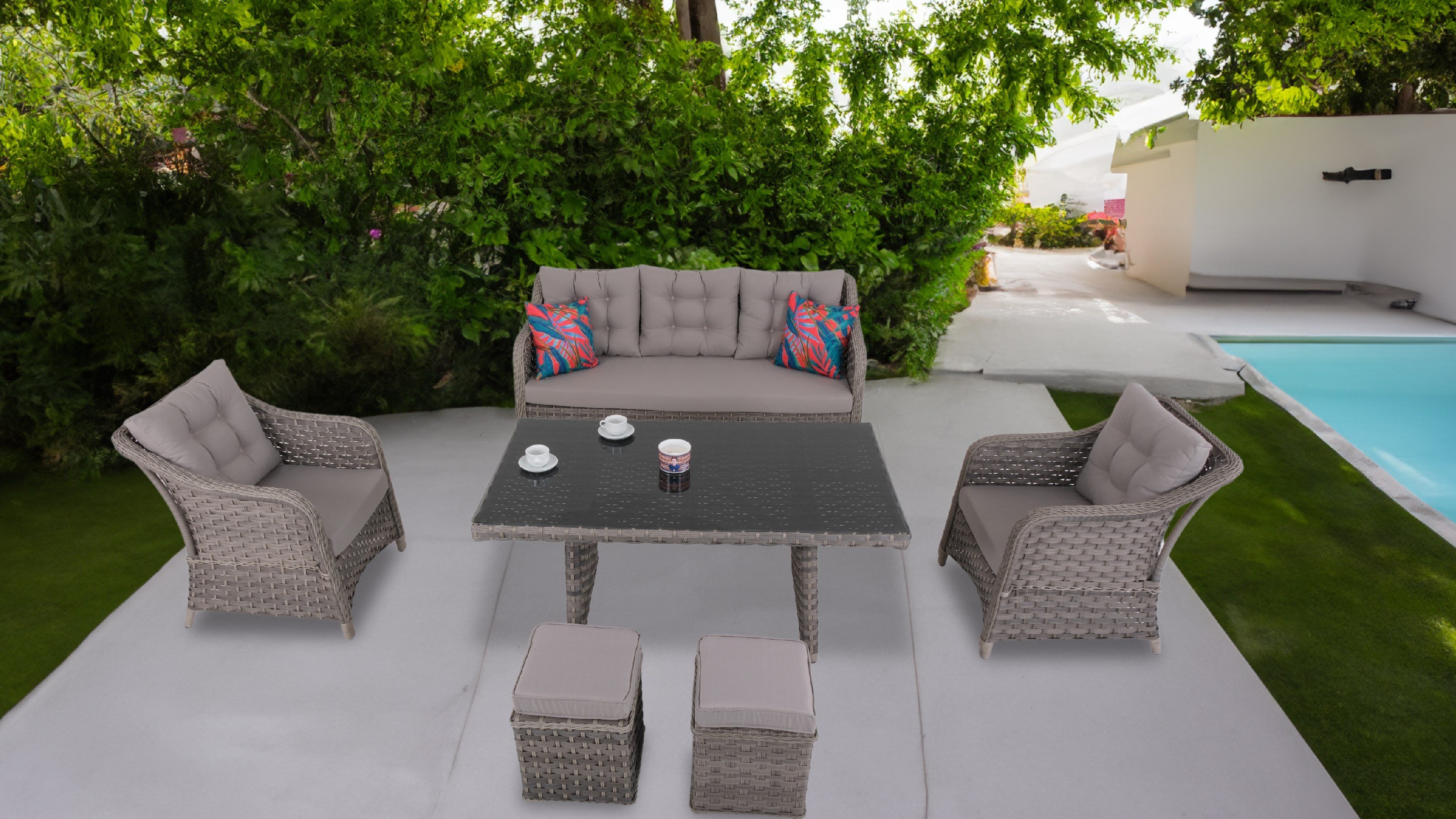 FLEXY GARDEN LOFT 708 3LÜ BAHÇE OTURMA GRUBU