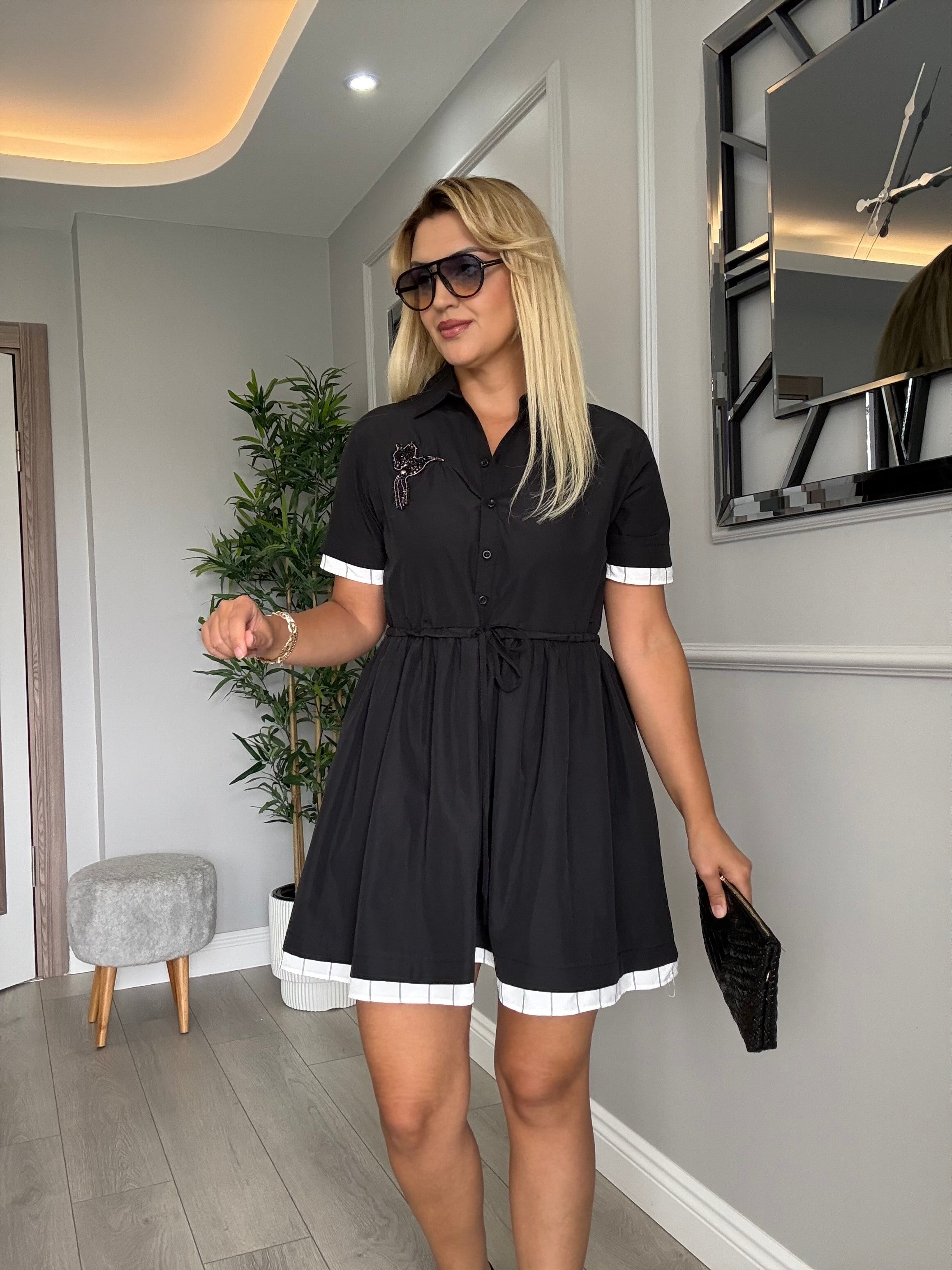 Orj marka model poplin kumaş elbise 