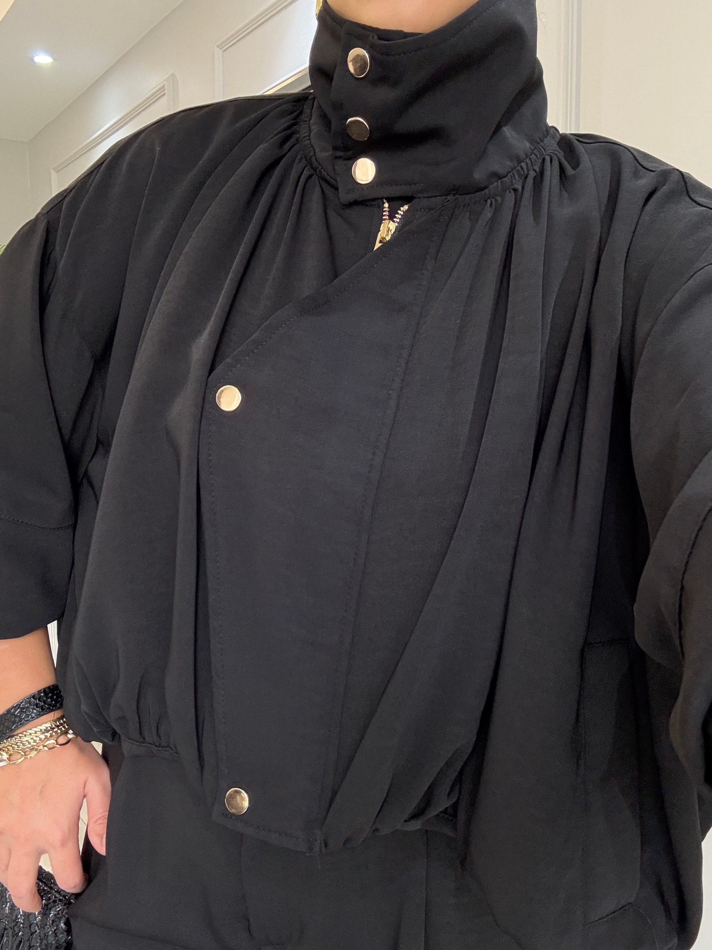 Premium kalite bomber ceketli  şık takım - siyah