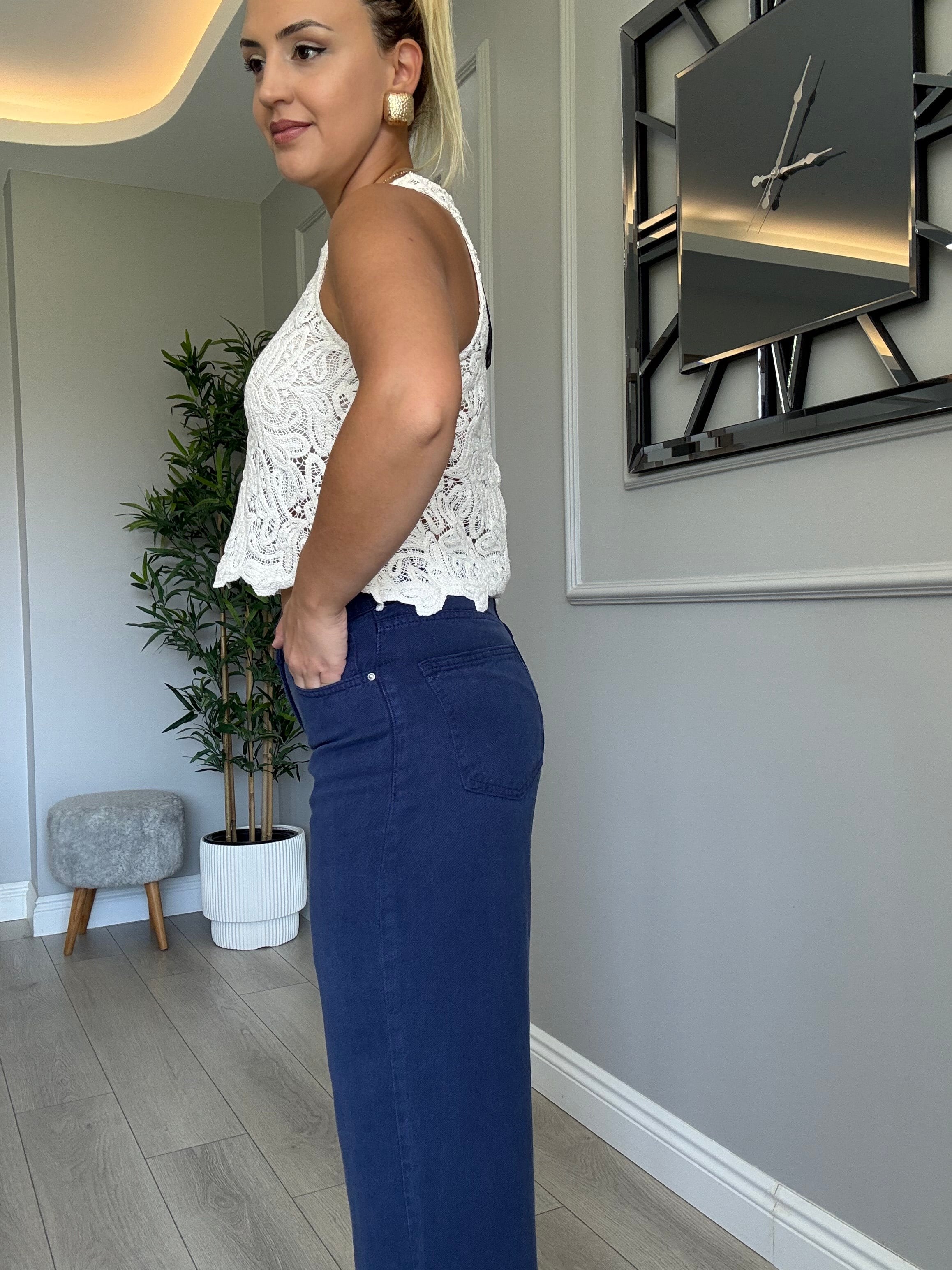 Premium kalite yumuşacık tensel jean lacivert 
