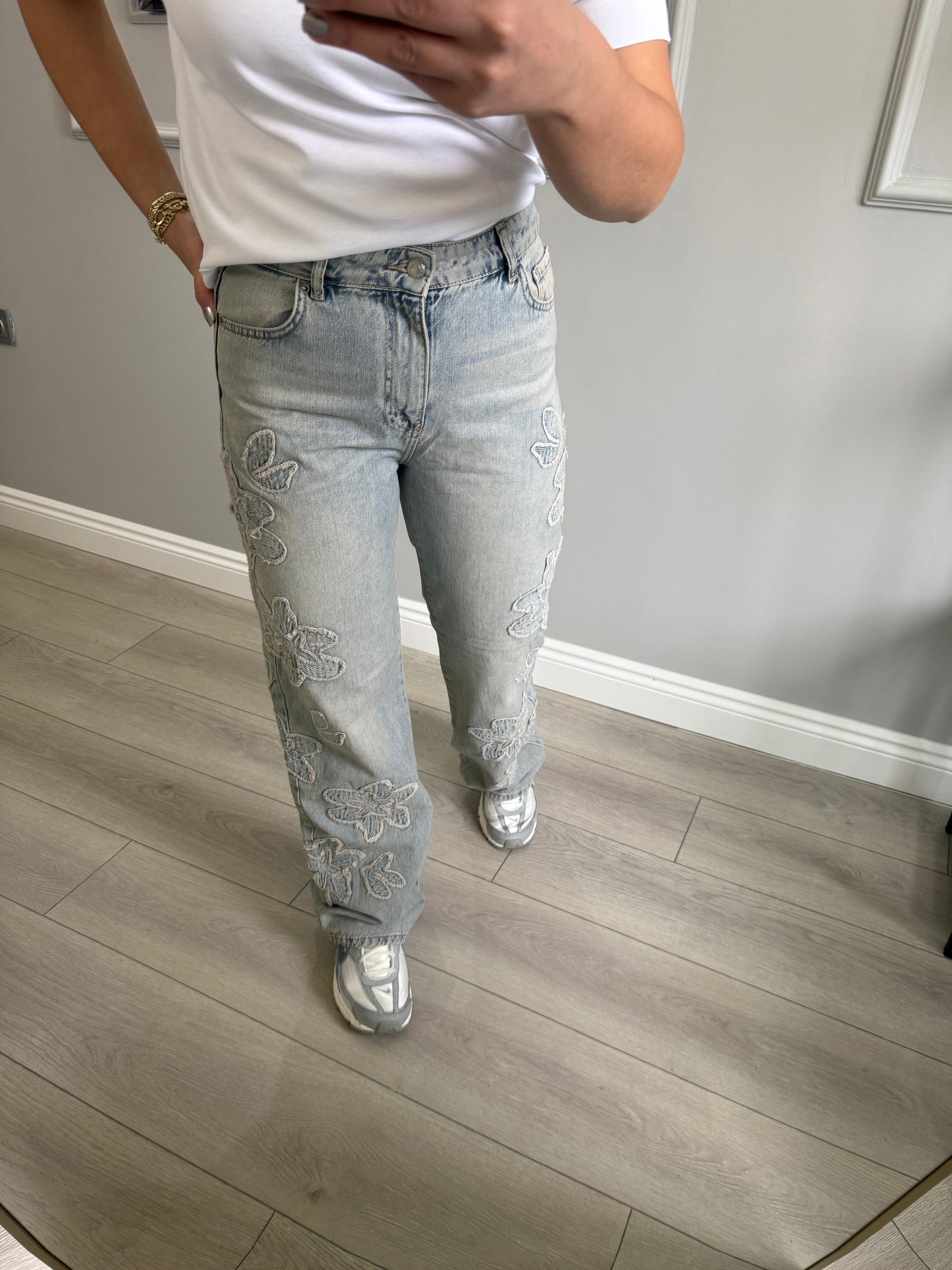 YANLARI FULL NAKIŞLI PREMİUM KALİTE JEAN