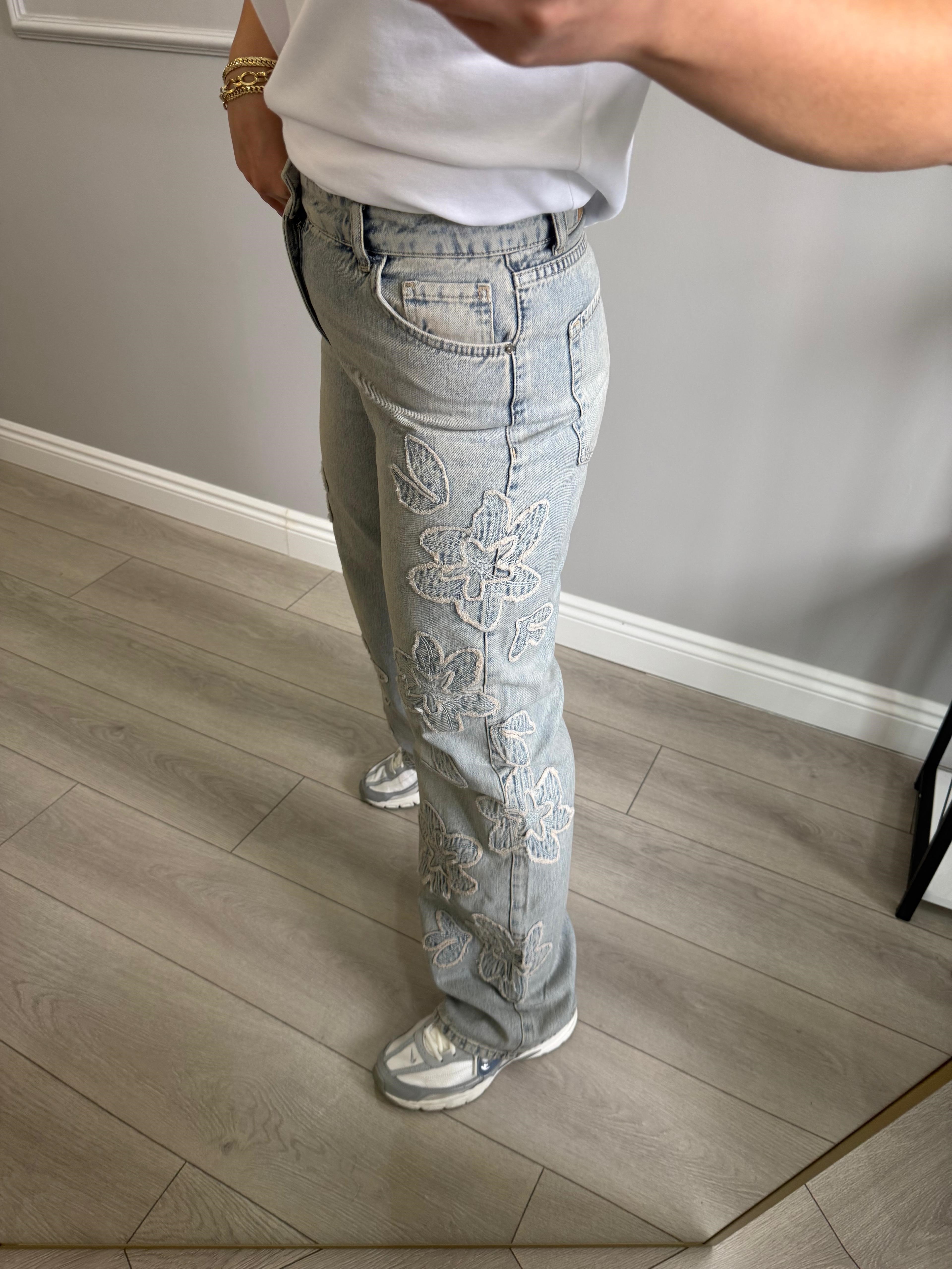 YANLARI FULL NAKIŞLI PREMİUM KALİTE JEAN