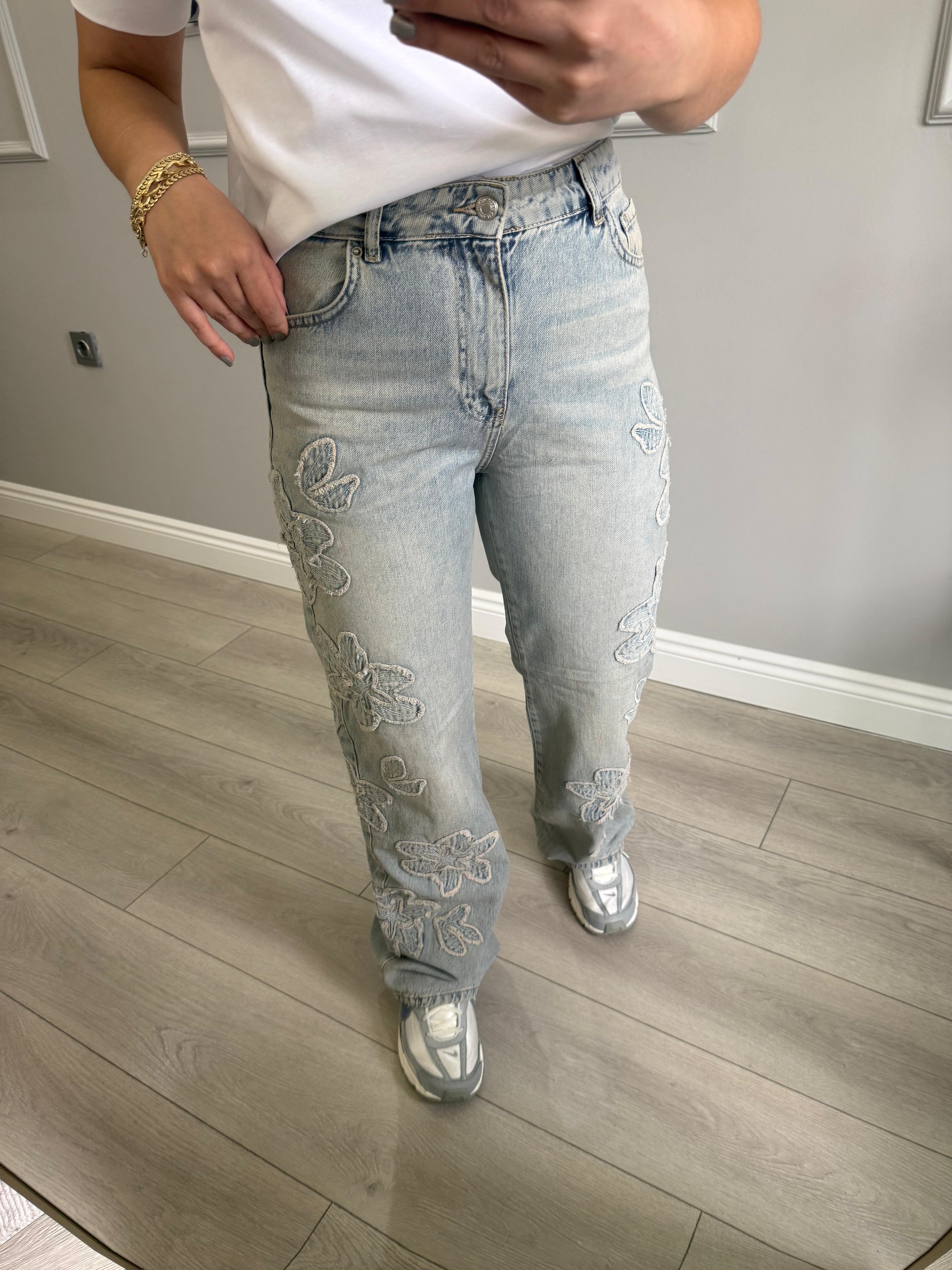 YANLARI FULL NAKIŞLI PREMİUM KALİTE JEAN