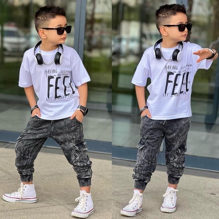 Feel Beyaz Jogger Pantolonlu Takım
