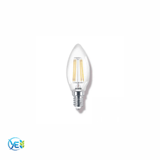ECOLITE 4W C35 LED FILAMENT CANDLE FLAME AMPUL 470LM 6000K BEYAZ IŞIK E14 ŞEFFAF CAM