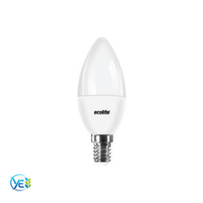 ECOLITE 8W C37 LED CANDLE SERIES AMPUL 810LM 6500K BEYAZ IŞIK E27 OPAL CAM